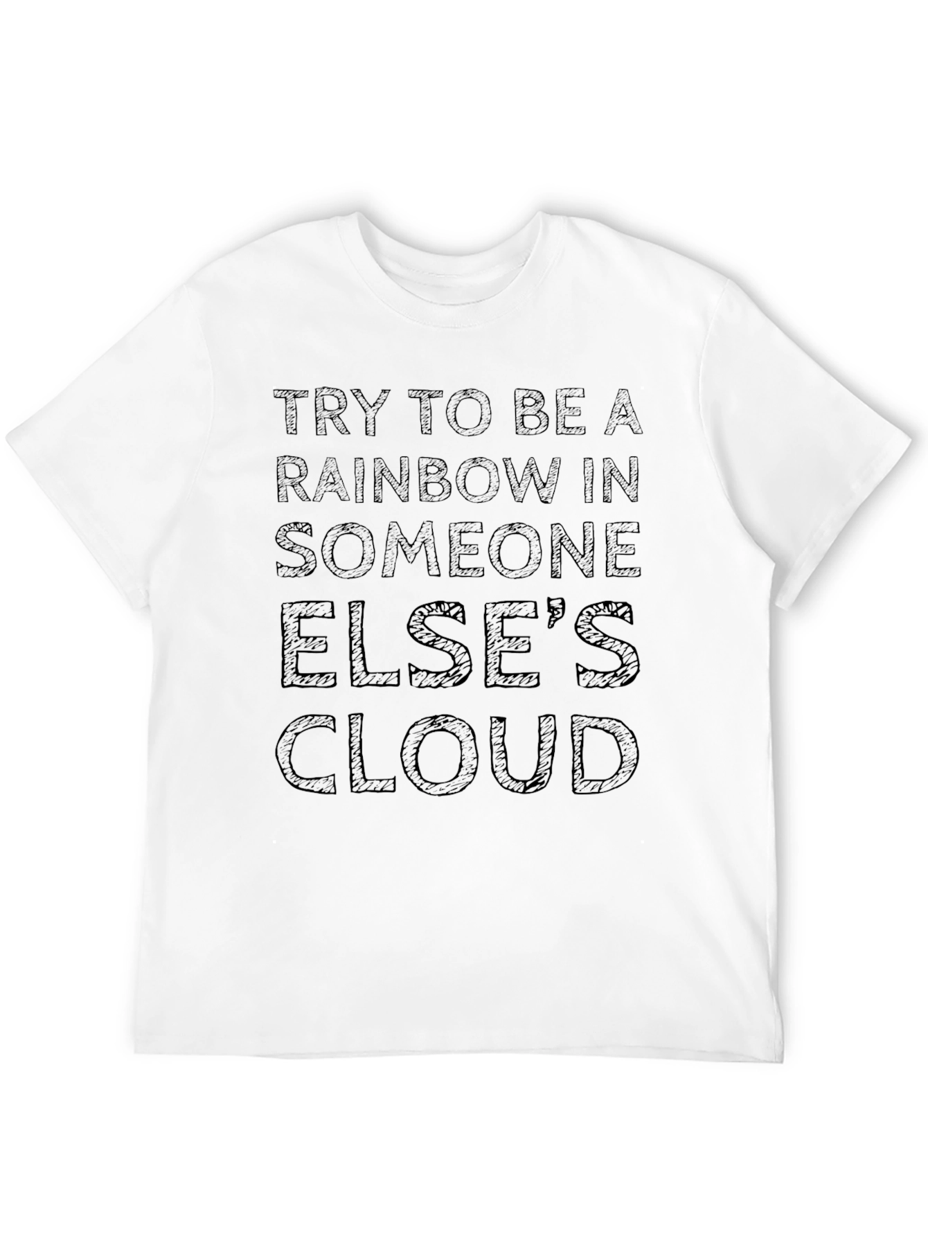 Inspirational Rainbow Cloud Graphic T-Shirt