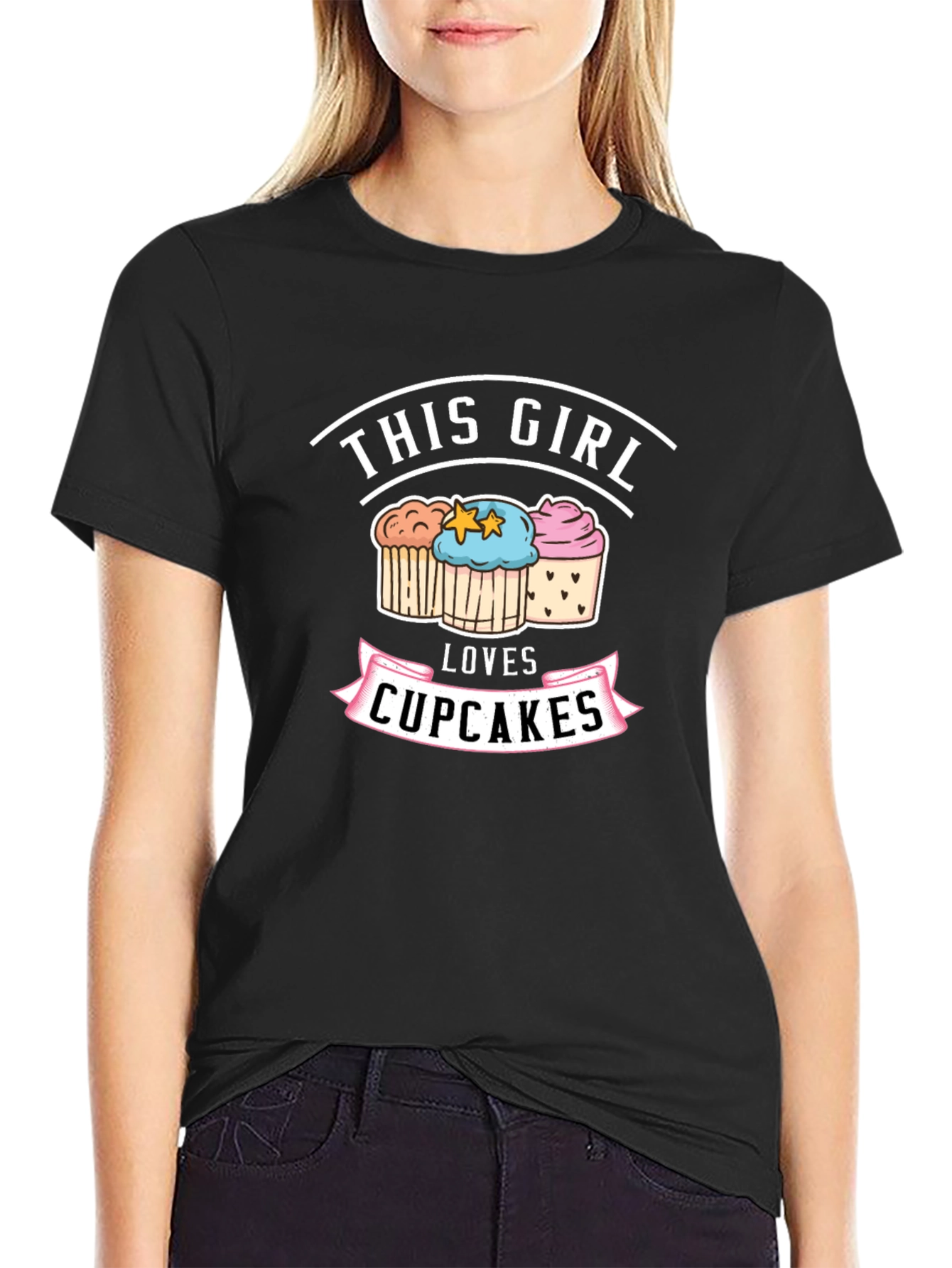 This Girl Loves Cupcakes Graphic T-Shirt