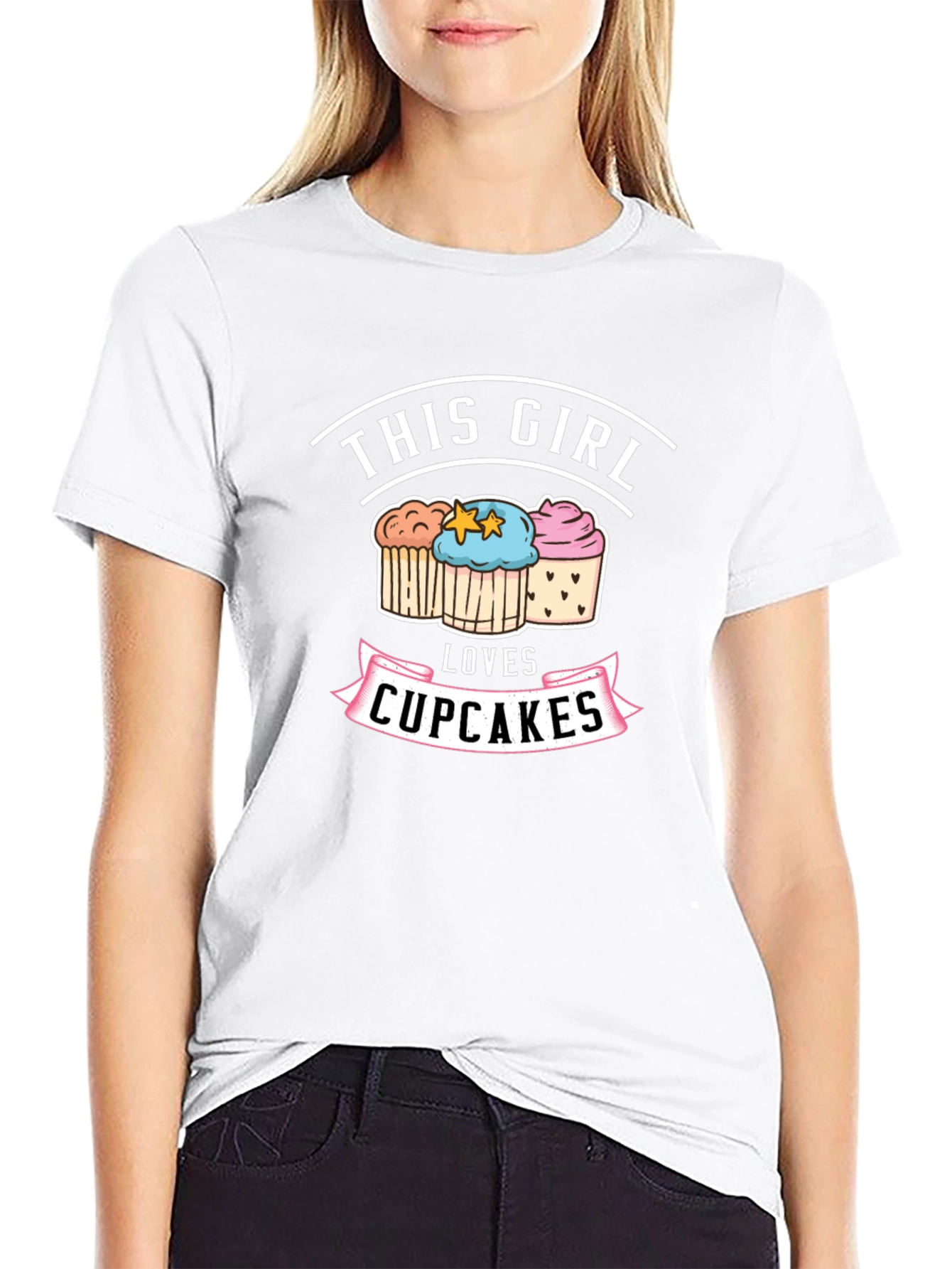 This Girl Loves Cupcakes Graphic T-Shirt