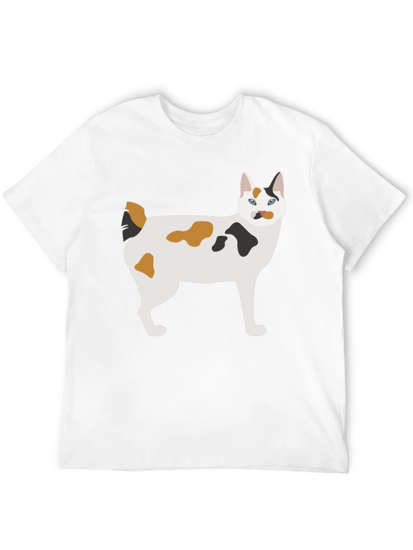 Maneki Neko Cat Graphic Tee - Black Cotton T-Shirt