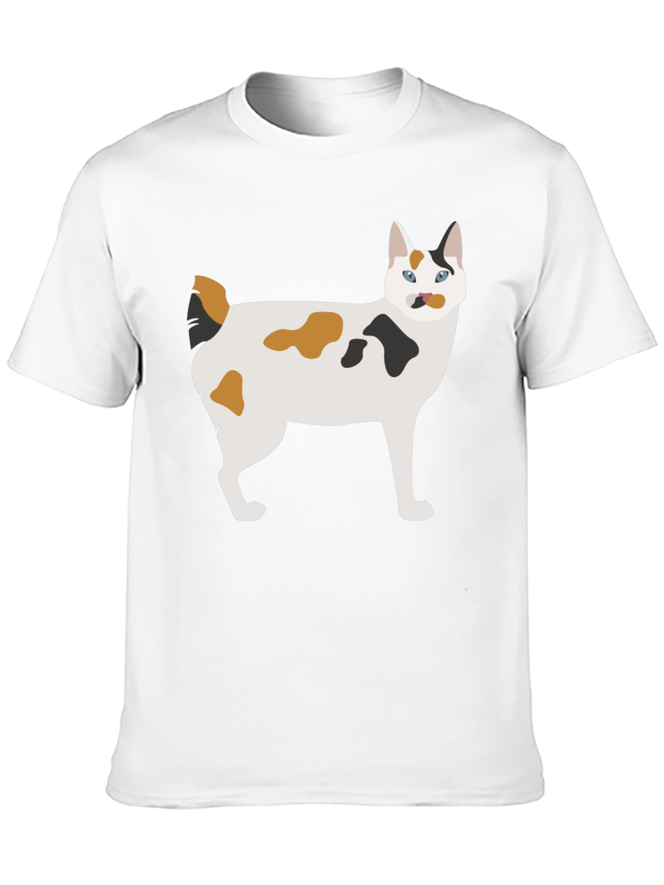 Maneki Neko Cat Graphic Tee - Black Cotton T-Shirt
