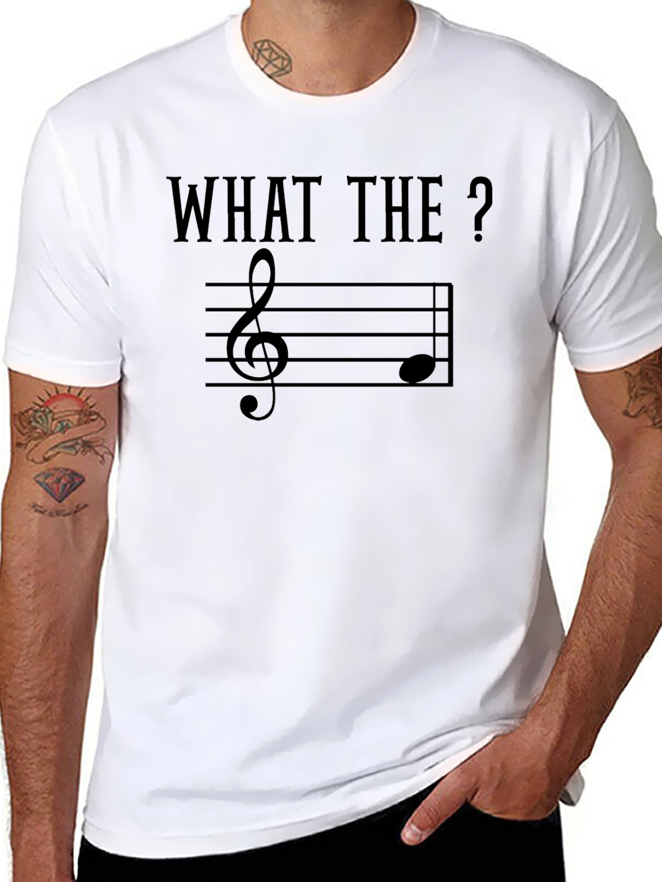 What The Treble Clef Music Note Graphic T-Shirt