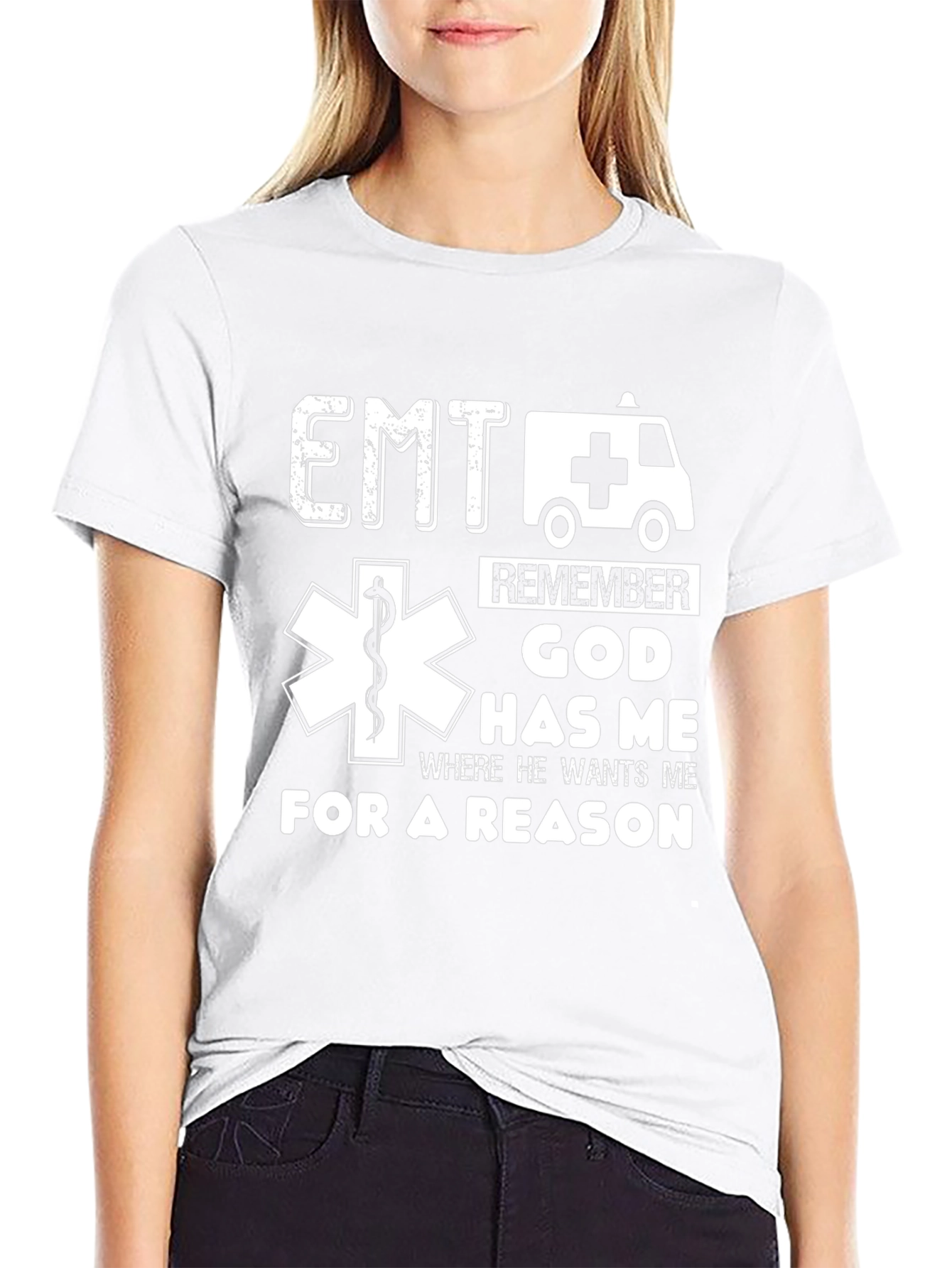 EMT God Has Me Black T-Shirt