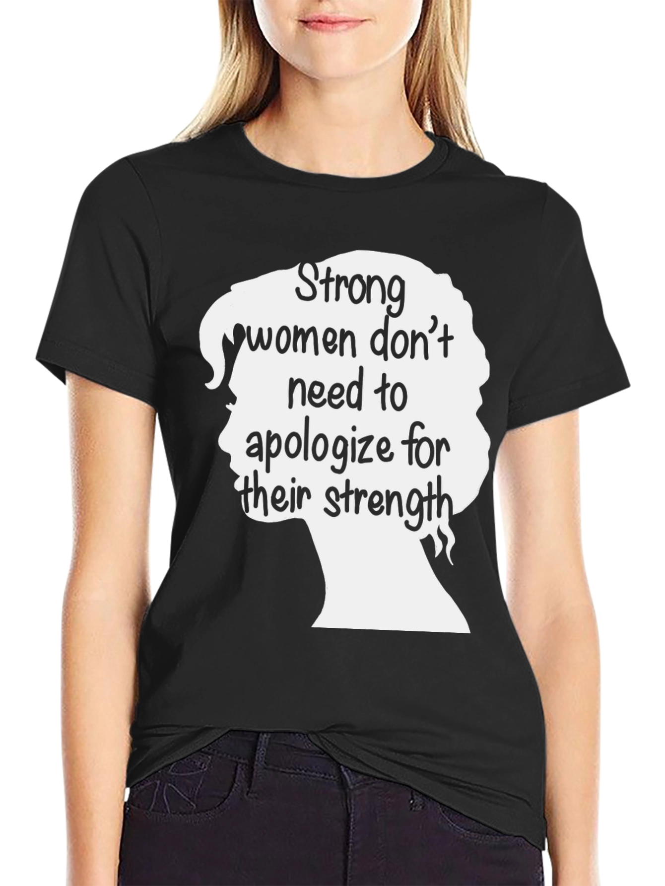 Strong Women Graphic Tee - Black