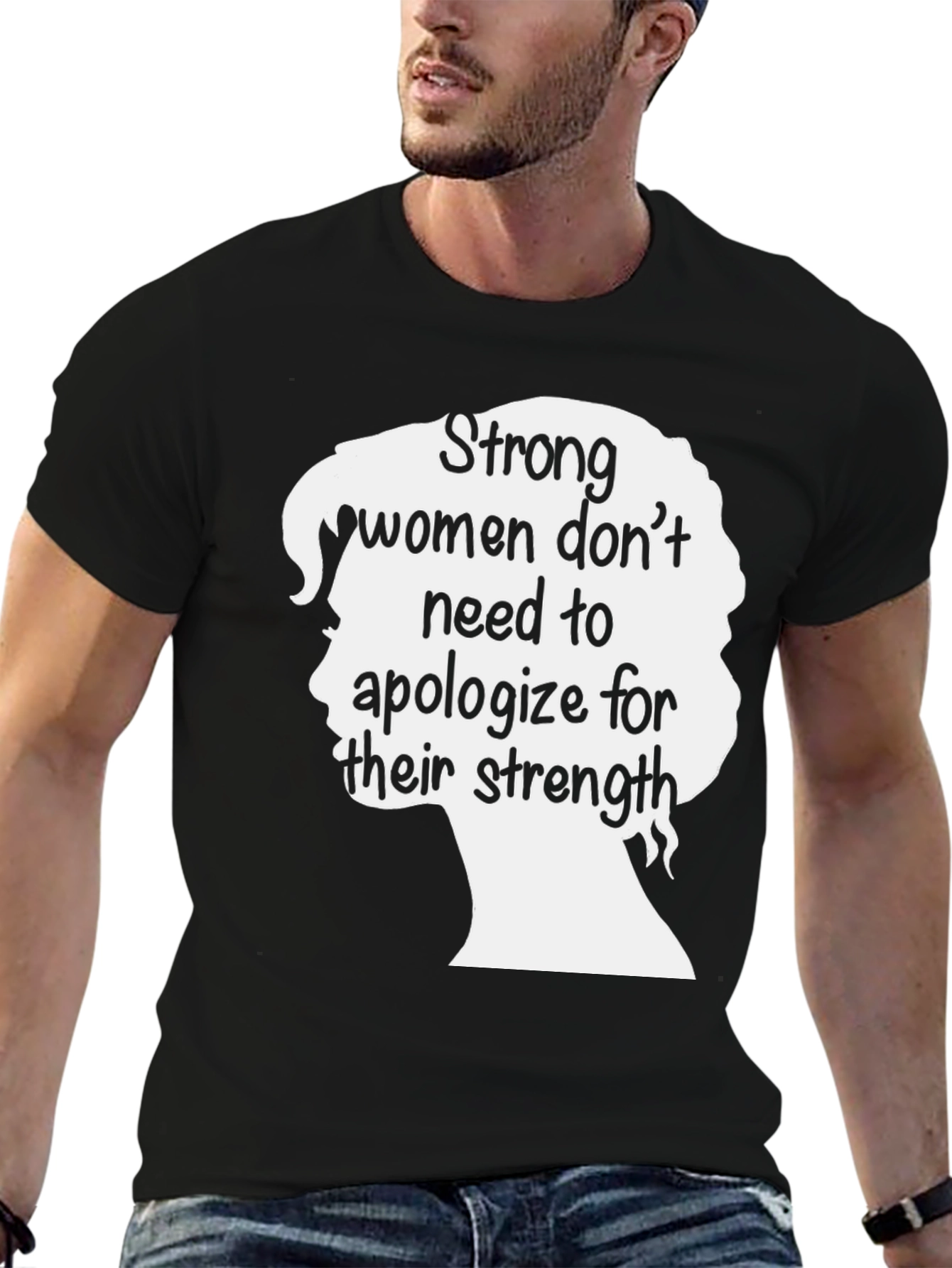 Strong Women Graphic Tee - Black