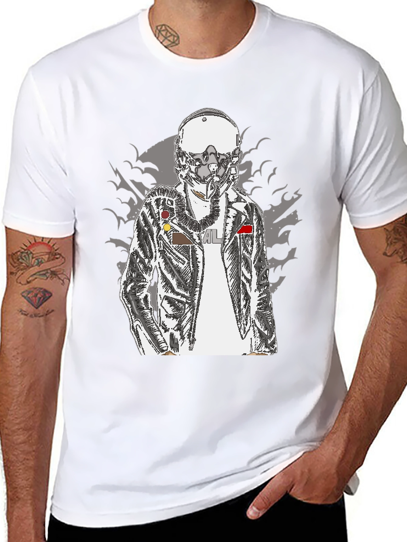 Aviator Graphic Print T-Shirt - Edgy Style