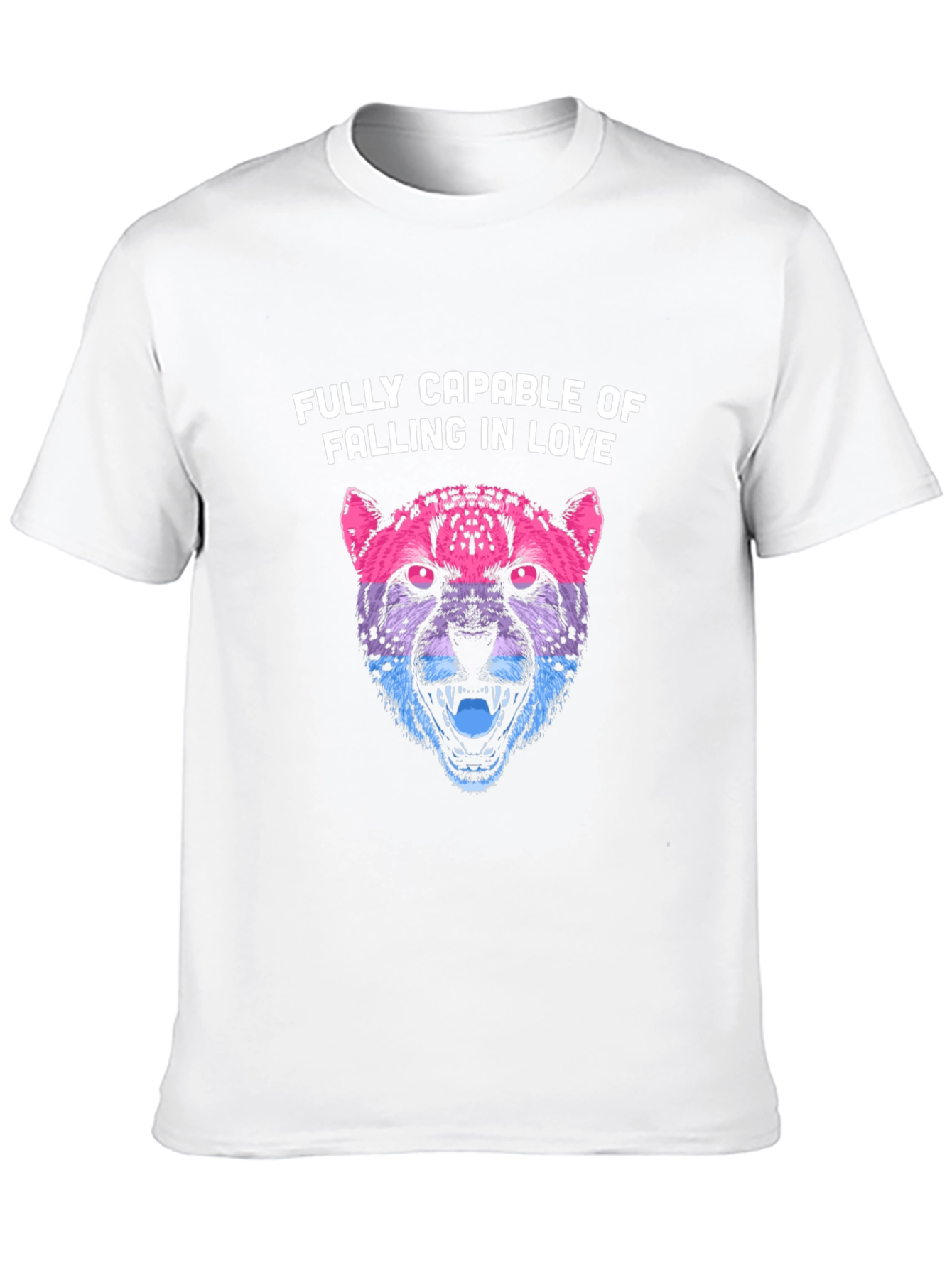 Bi Pride Cheetah T-Shirt - Fully Capable of Love