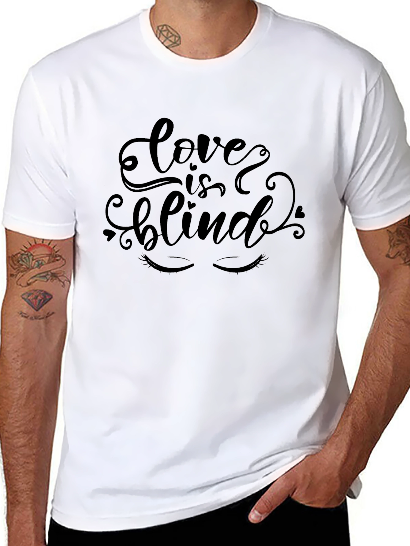 Love is Blind Black T-Shirt - Stylish Graphic Tee