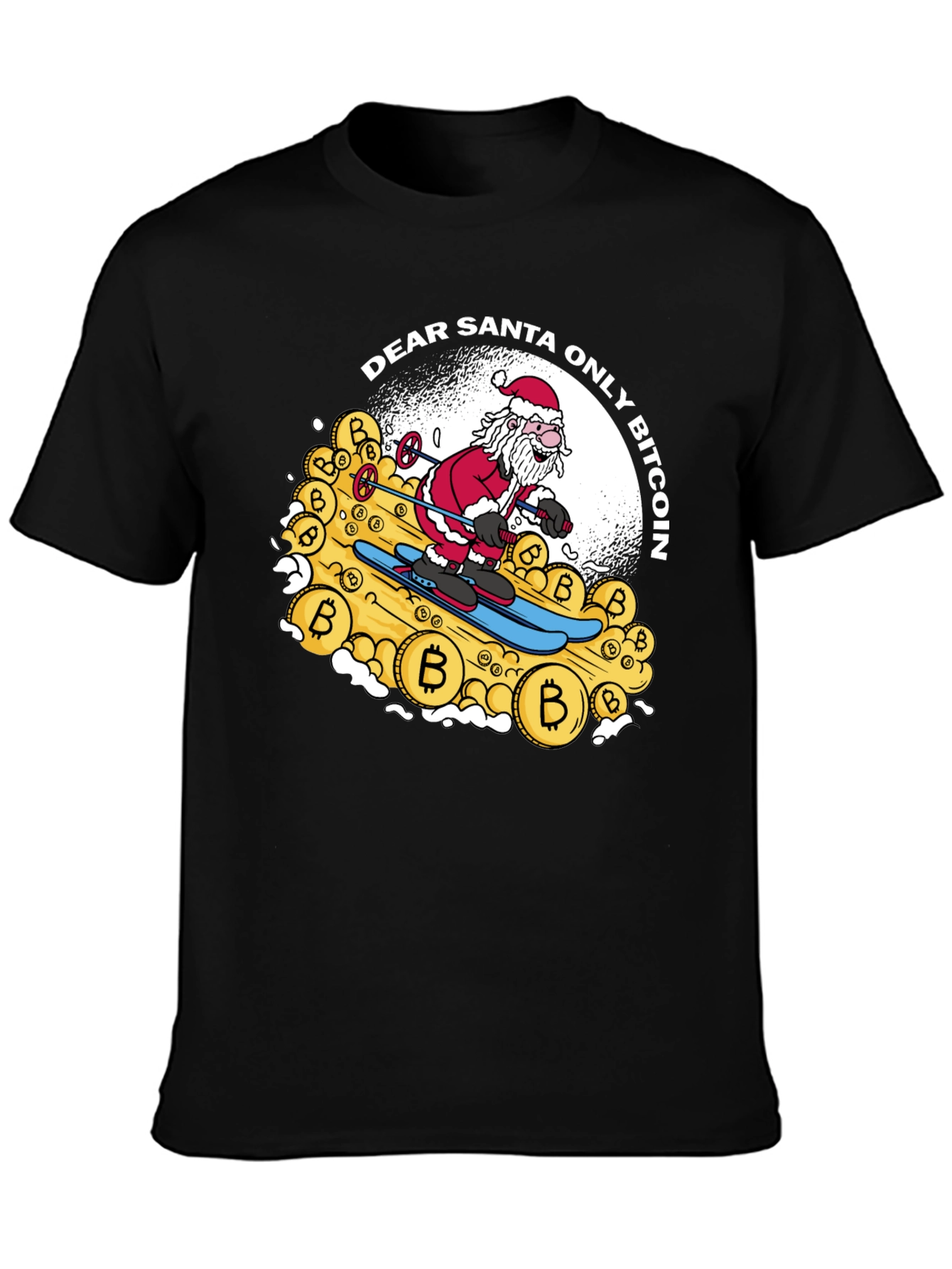 Bitcoin Santa T-Shirt - Crypto Christmas Tee