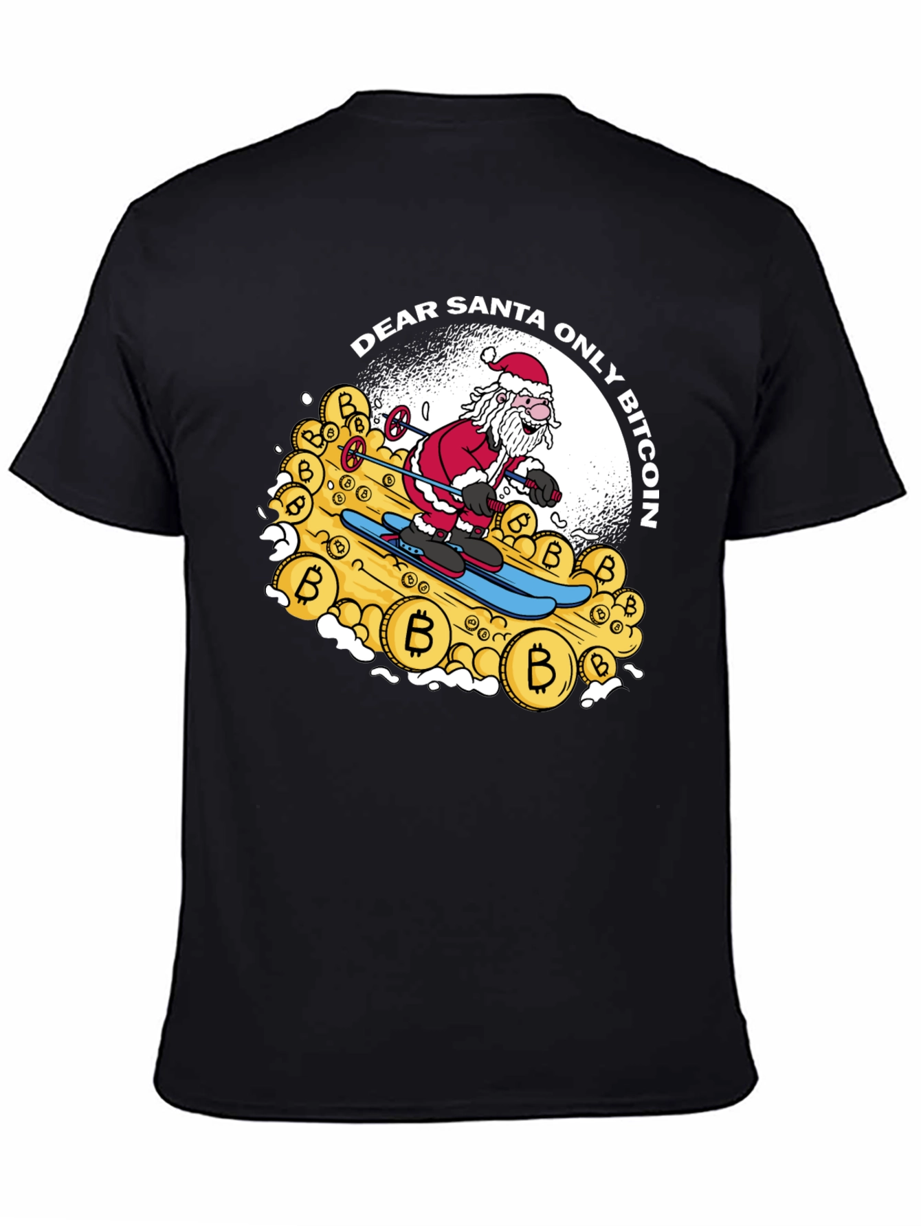 Bitcoin Santa T-Shirt - Crypto Christmas Tee
