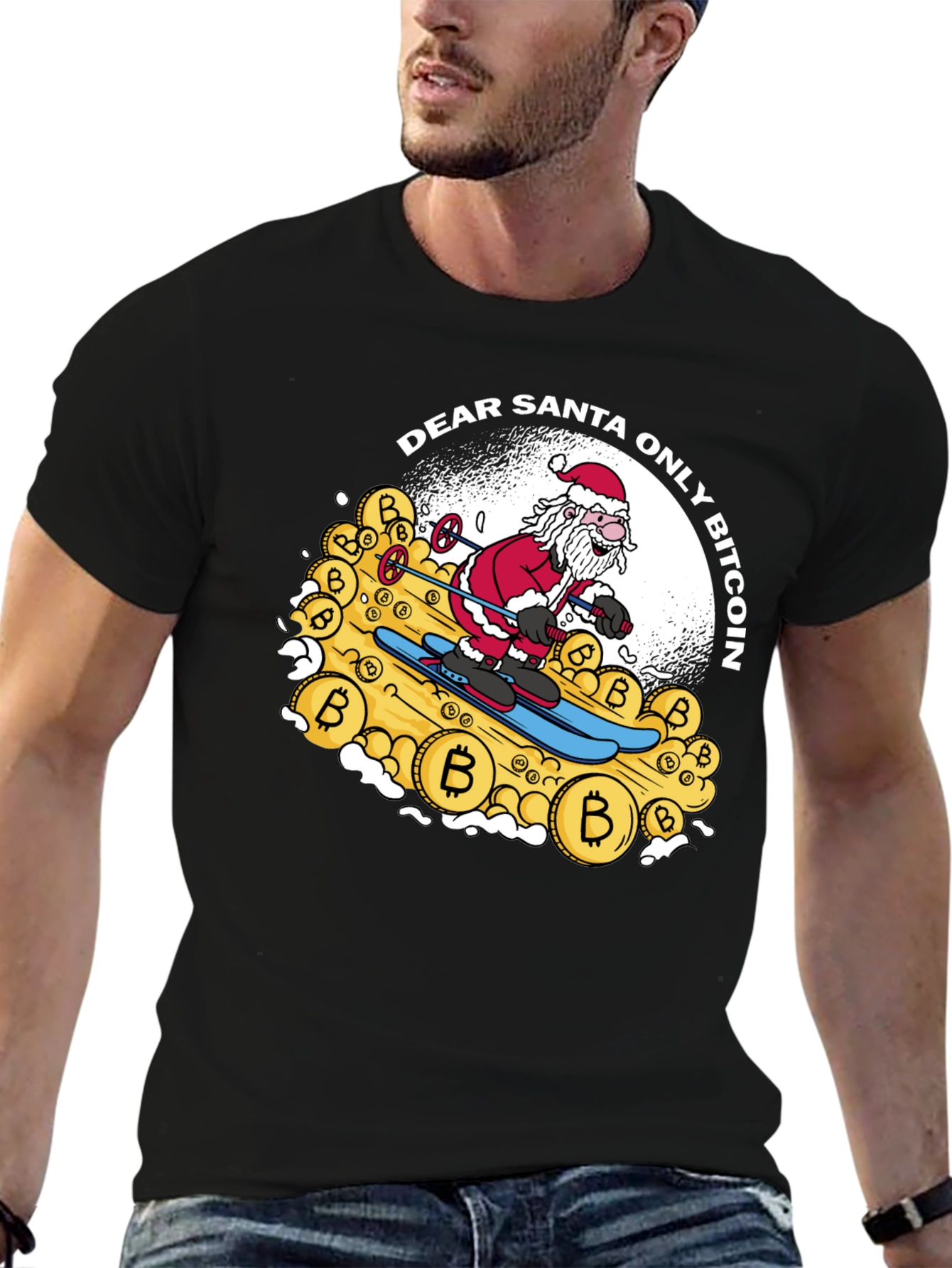 Bitcoin Santa T-Shirt - Crypto Christmas Tee