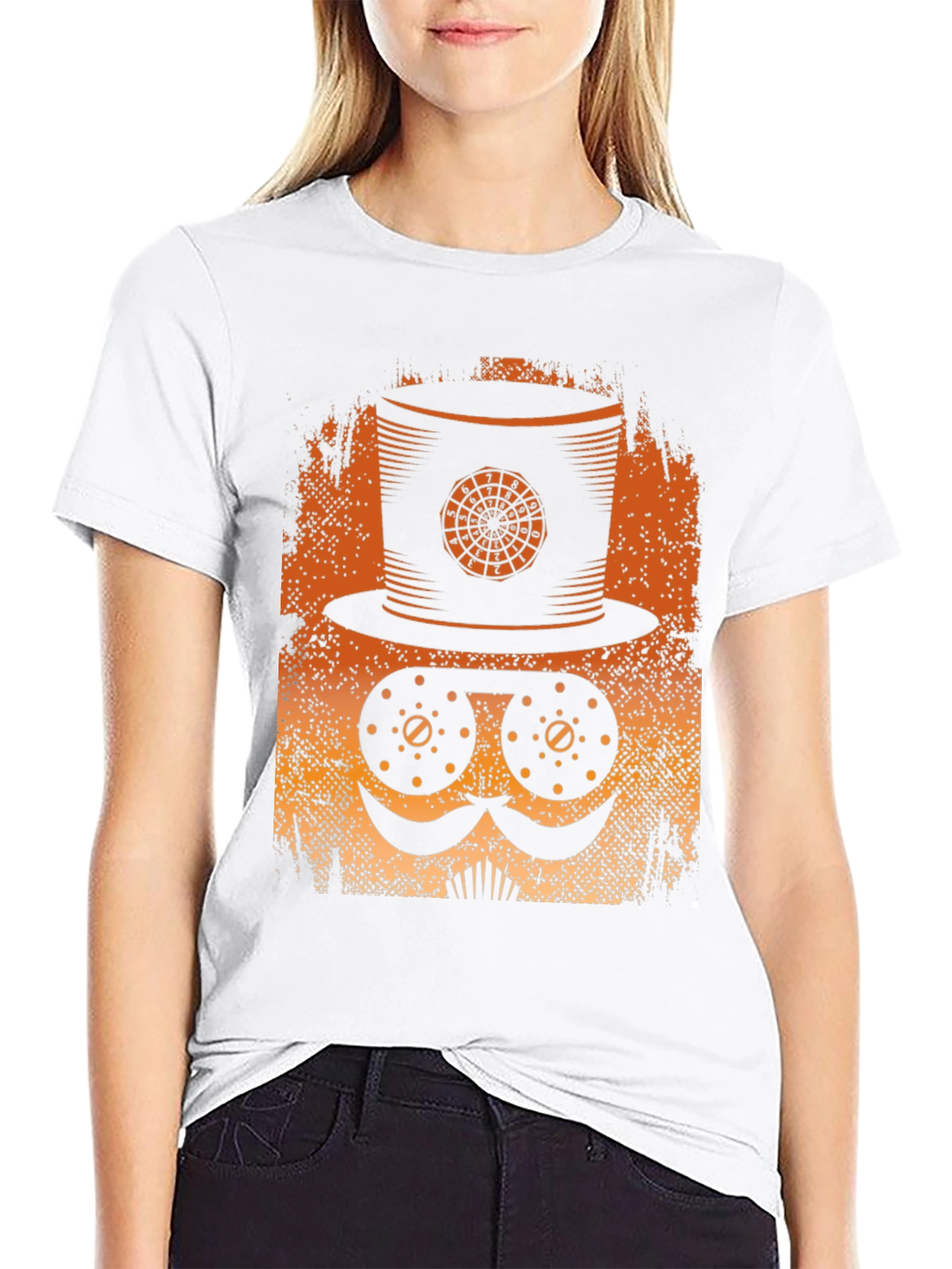 Steampunk Style Top Hat & Goggles Graphic Tee
