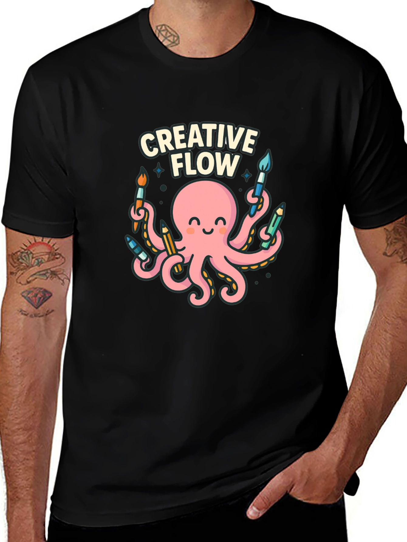 Creative Flow Octopus Graphic T-Shirt