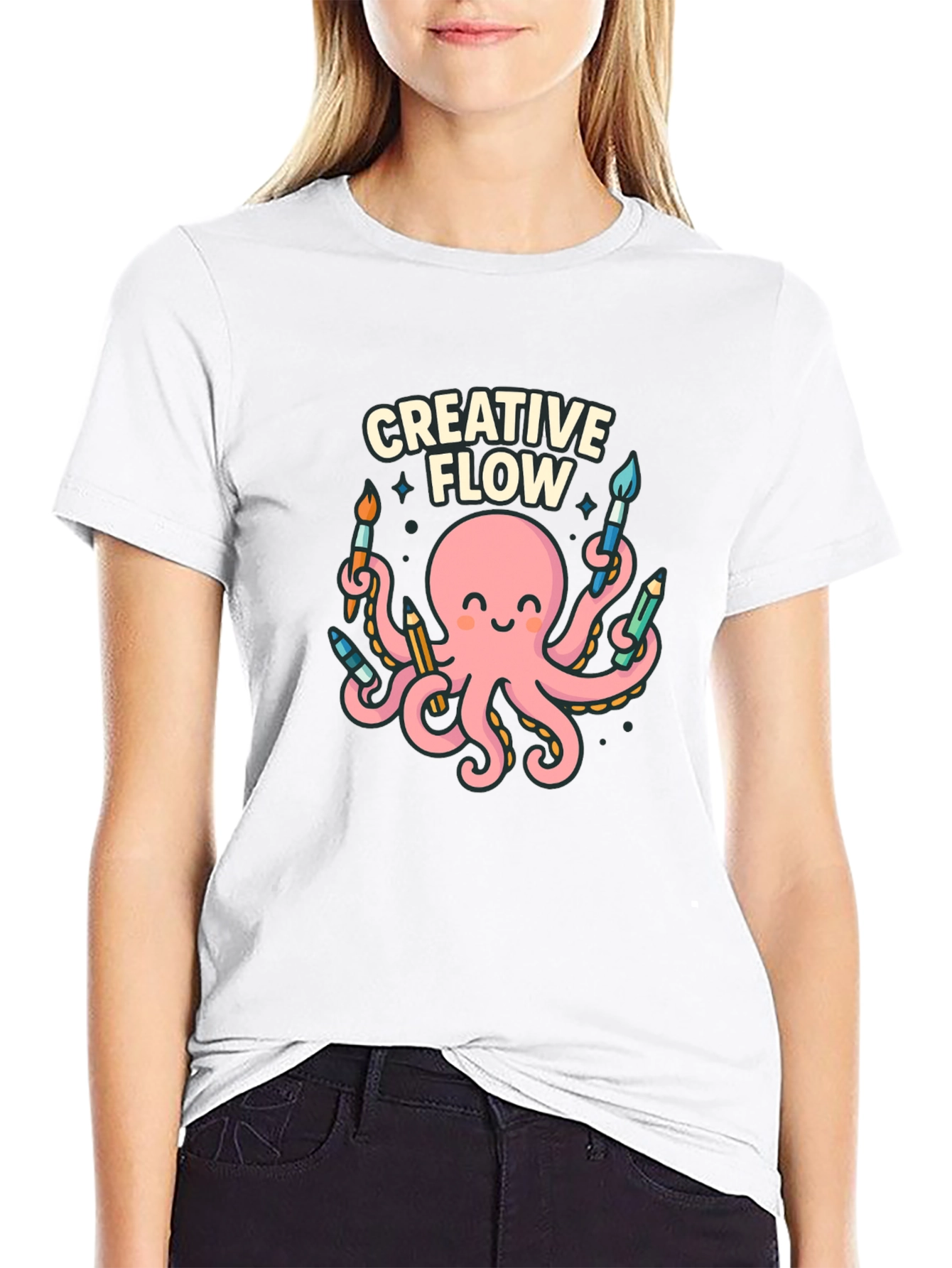 Creative Flow Octopus Graphic T-Shirt