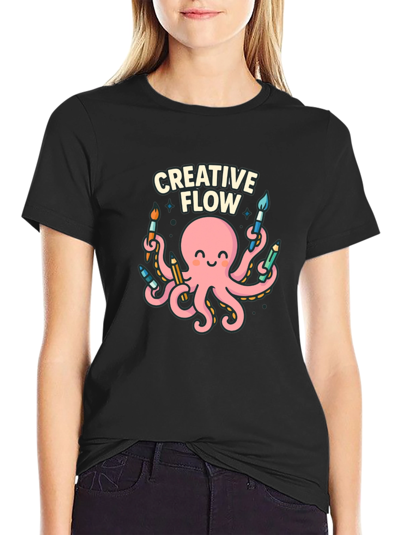 Creative Flow Octopus Graphic T-Shirt