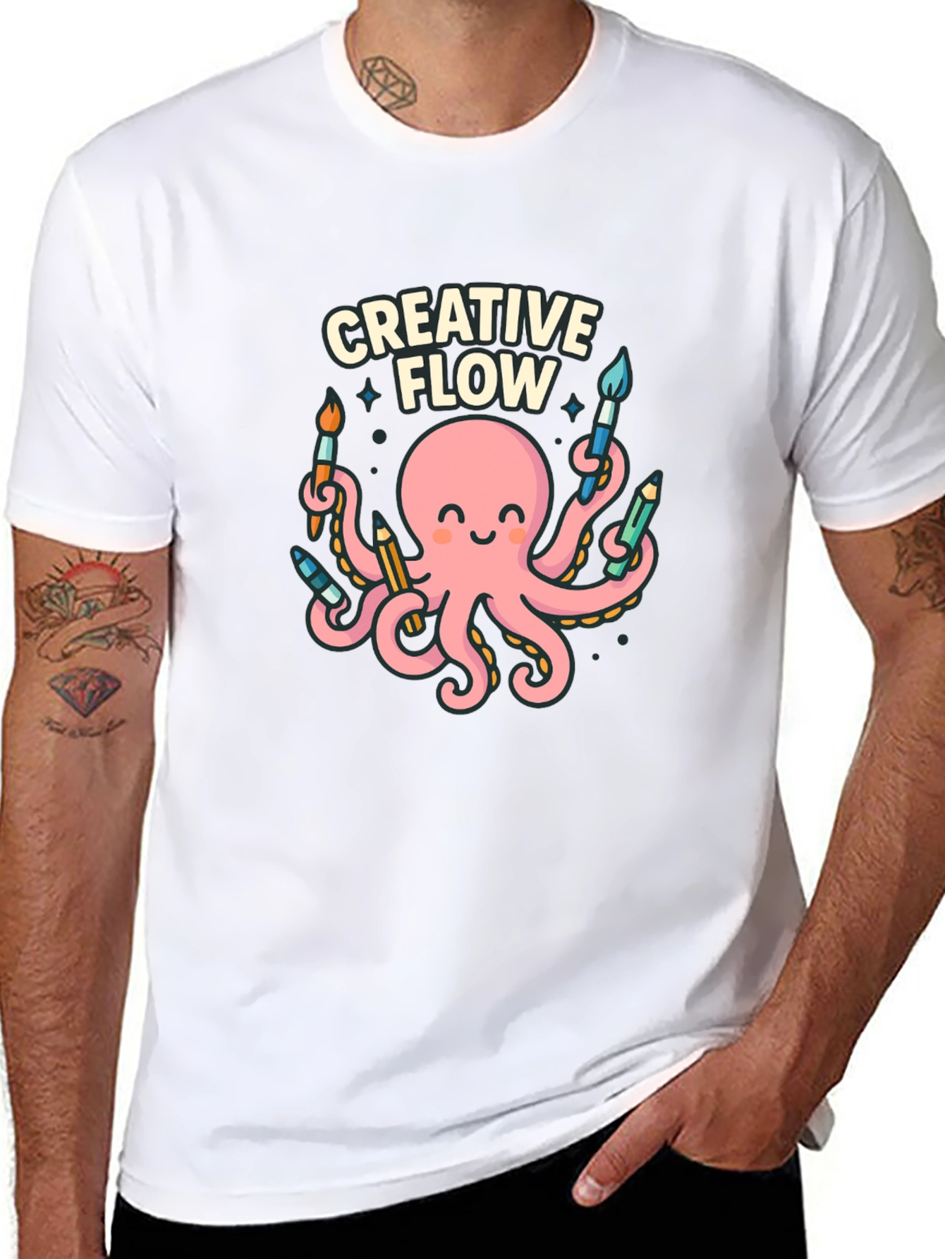 Creative Flow Octopus Graphic T-Shirt