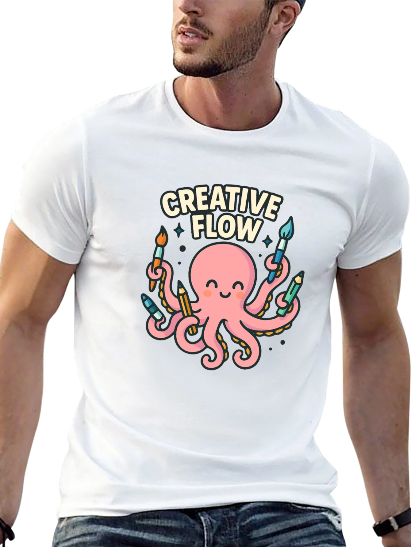 Creative Flow Octopus Graphic T-Shirt