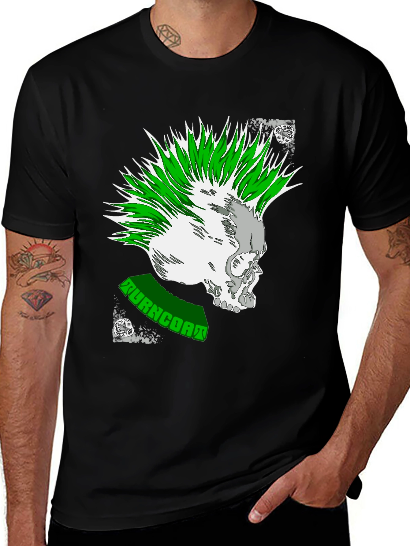 Punk Rock Skull Graphic Tee - Turncoat Band Shirt