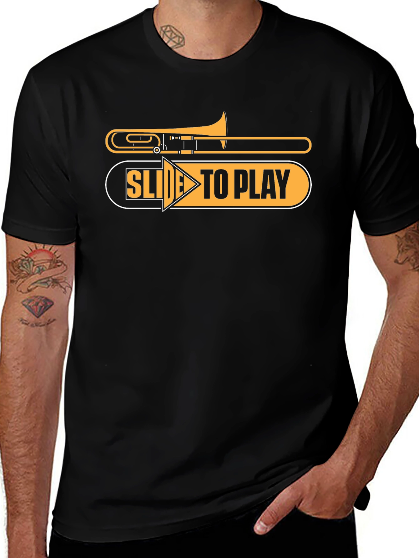 Slide To Play Trombone T-Shirt - Musician Tee