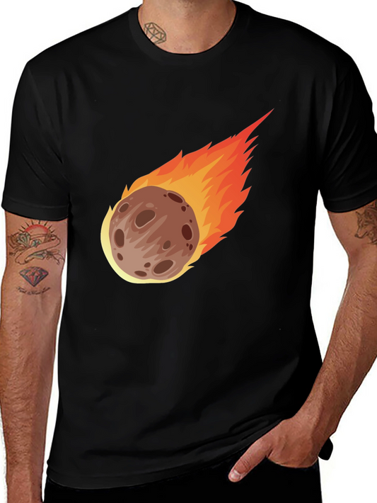 Meteor Strike Graphic T-Shirt - Black Cotton Tee