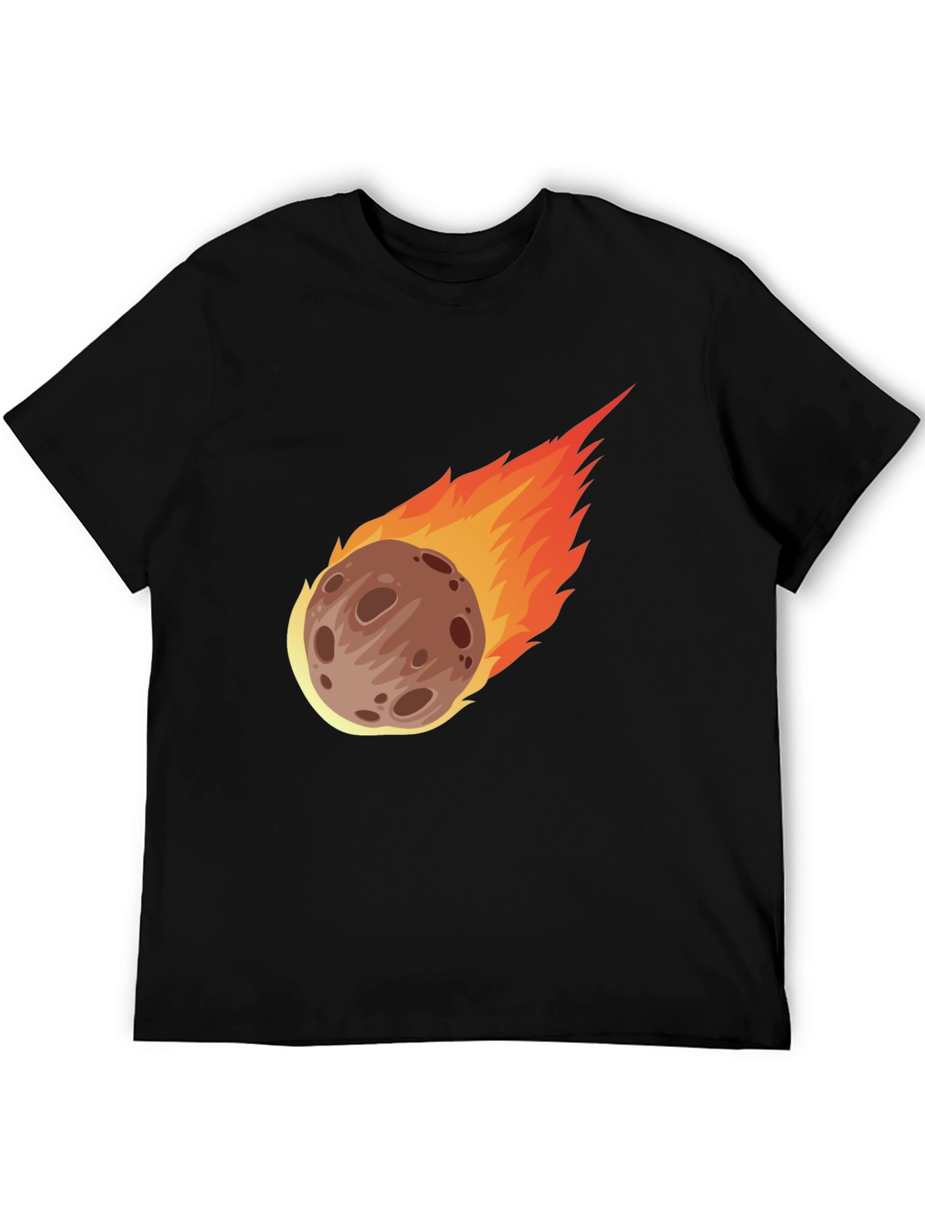 Meteor Strike Graphic T-Shirt - Black Cotton Tee