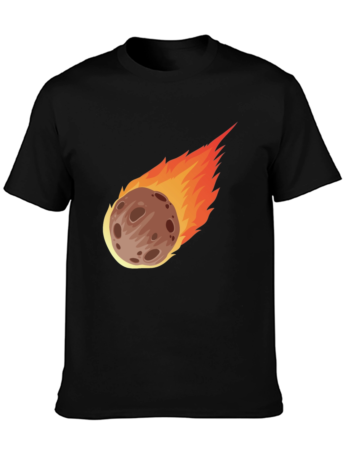 Meteor Strike Graphic T-Shirt - Black Cotton Tee