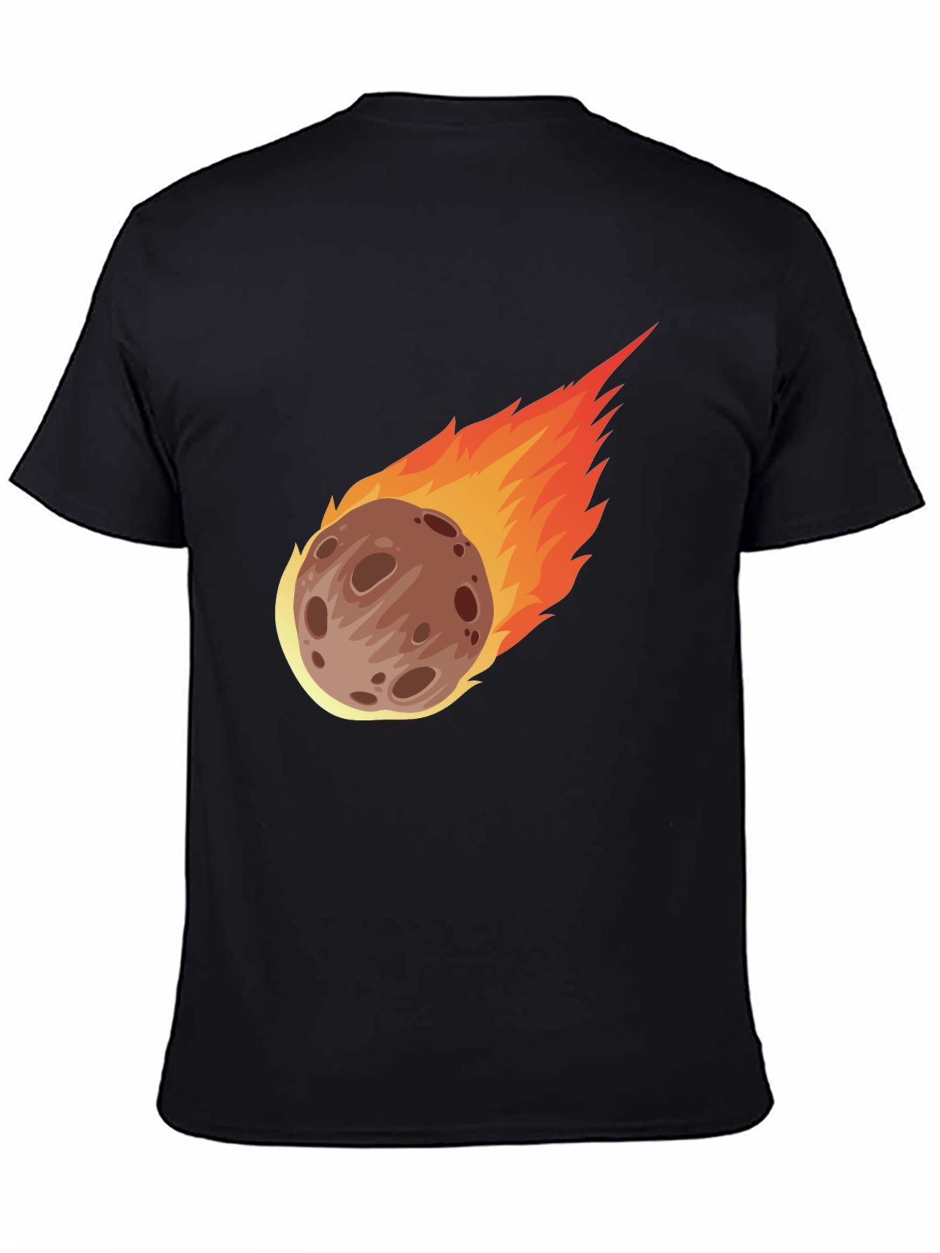 Meteor Strike Graphic T-Shirt - Black Cotton Tee