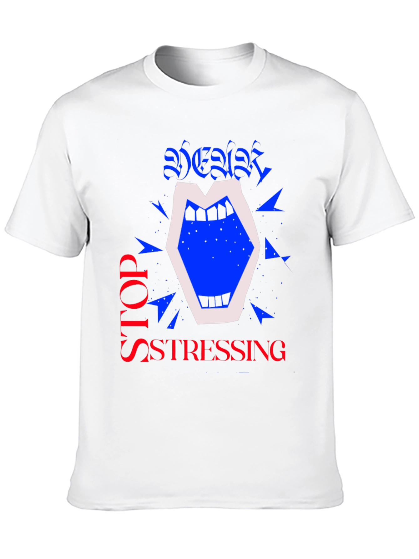 Stop Stressing Graphic Tee - Black