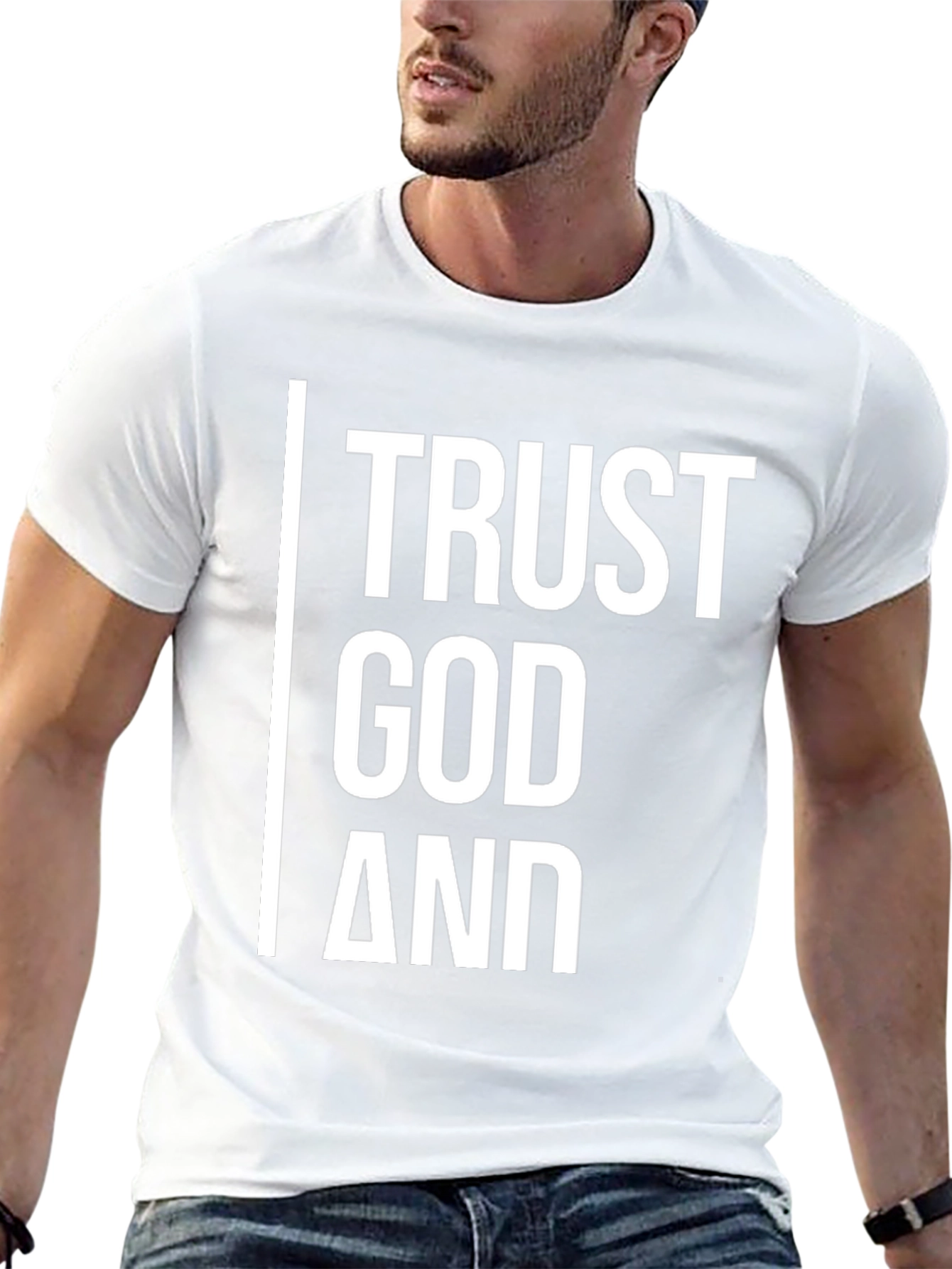 Trust God T-Shirt - Black Cotton