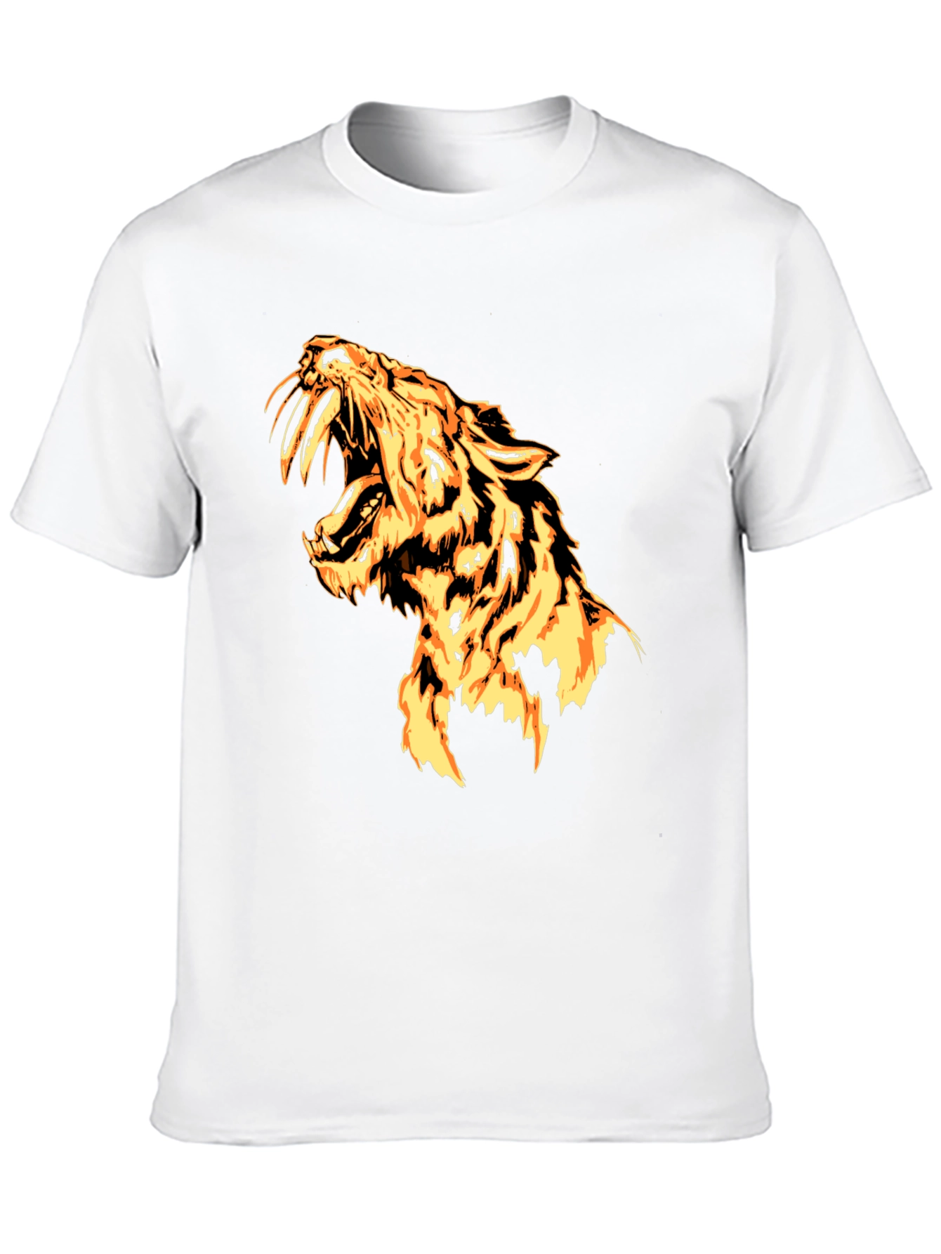 Fiery Tiger Graphic Tee - Bold Style