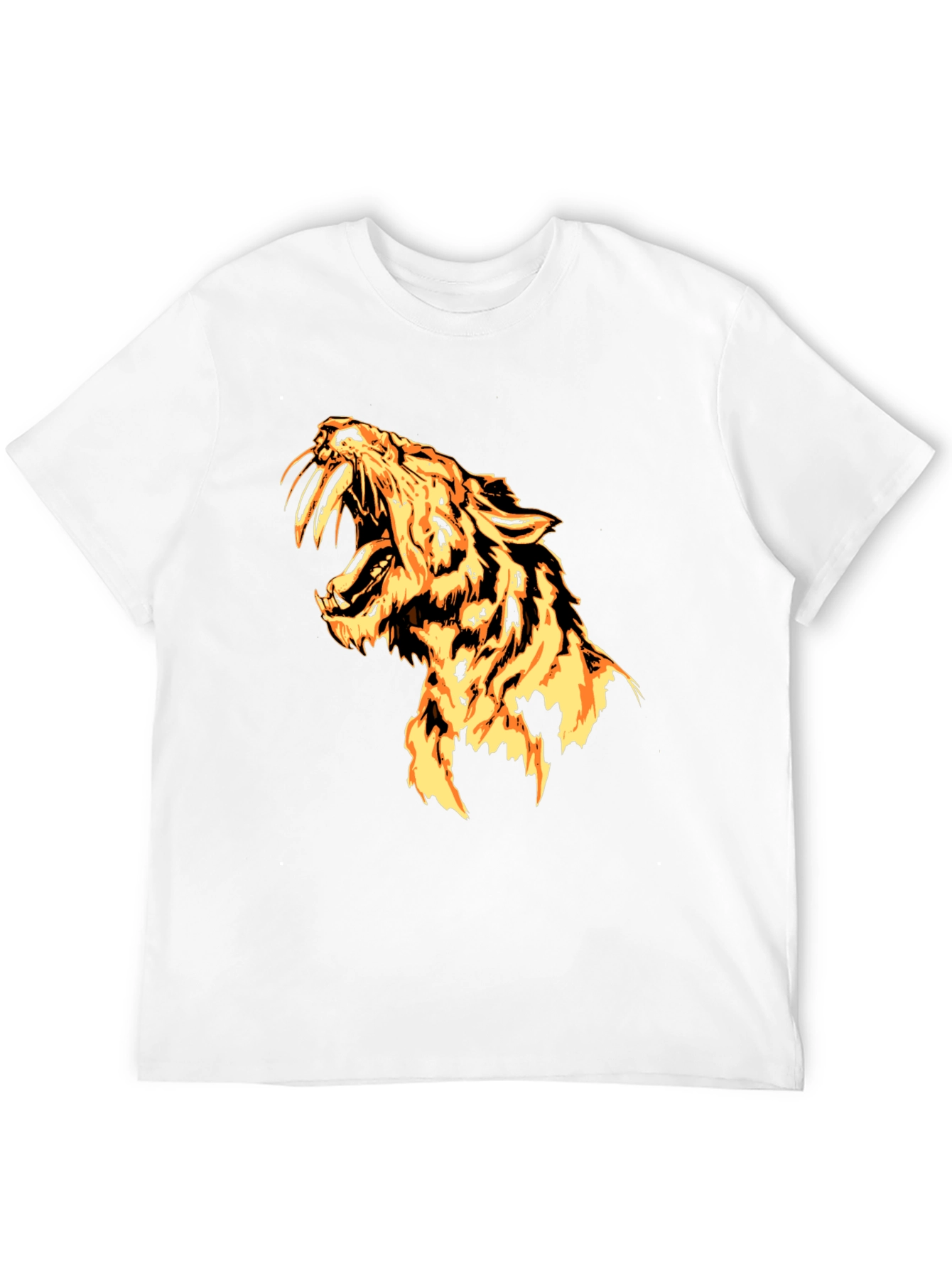 Fiery Tiger Graphic Tee - Bold Style