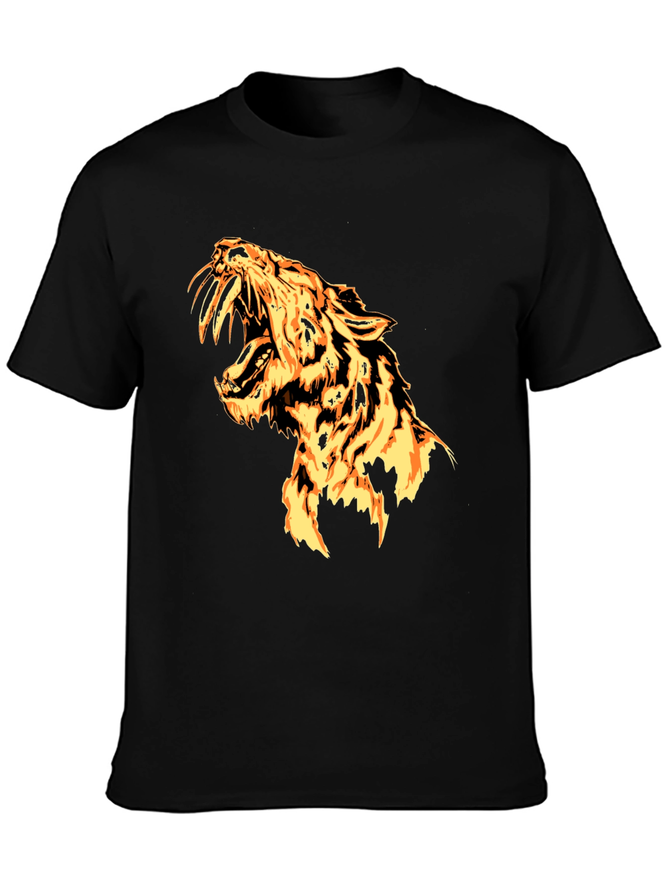 Fiery Tiger Graphic Tee - Bold Style