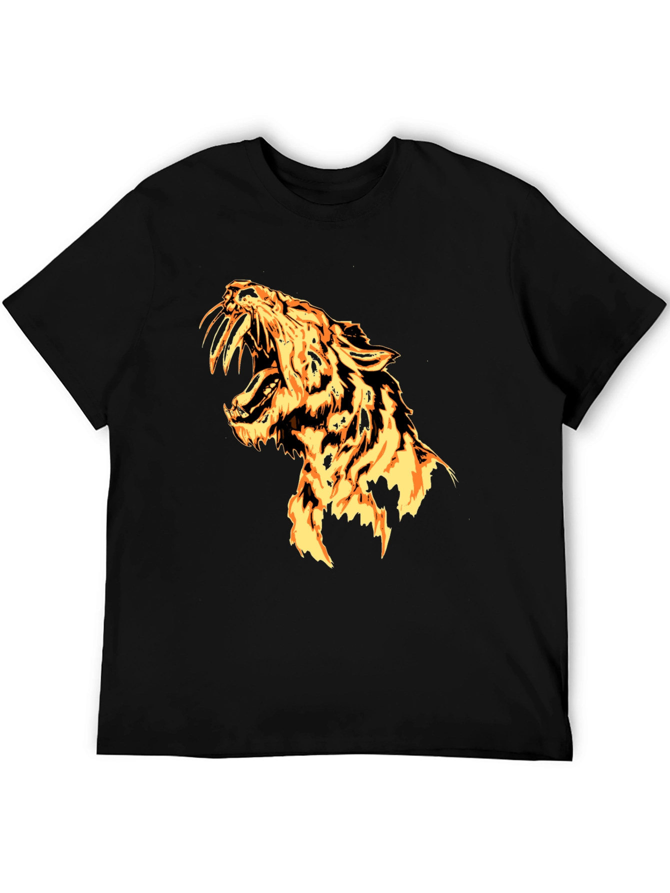 Fiery Tiger Graphic Tee - Bold Style