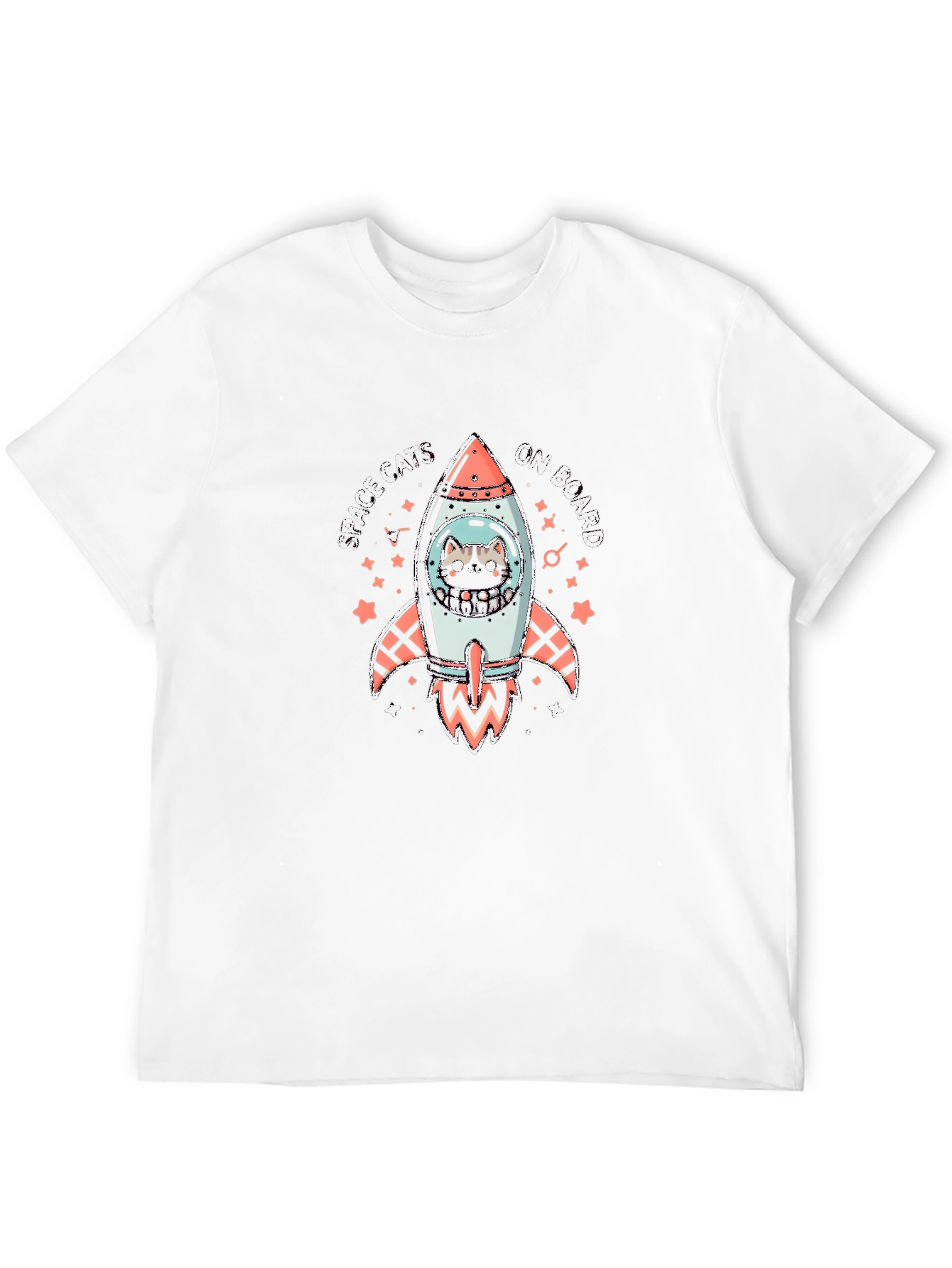 Space Cats Rocket Graphic Tee