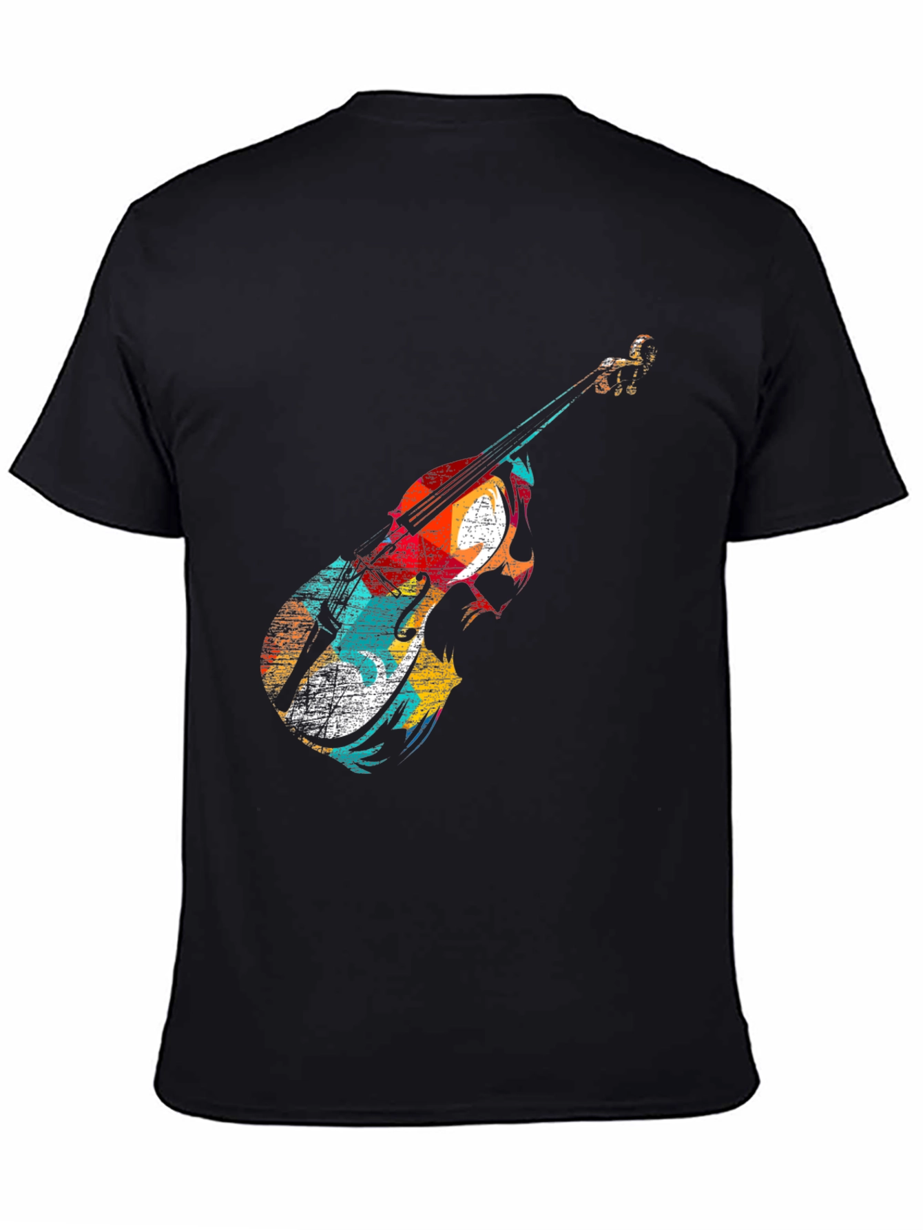 Abstract Violin Graphic Tee - Music Lover Shirt