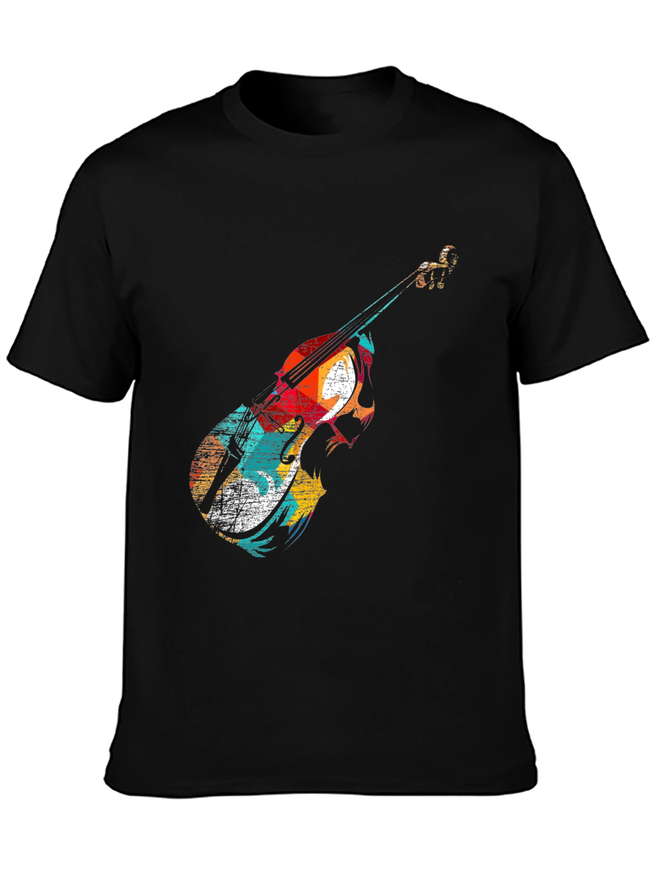 Abstract Violin Graphic Tee - Music Lover Shirt