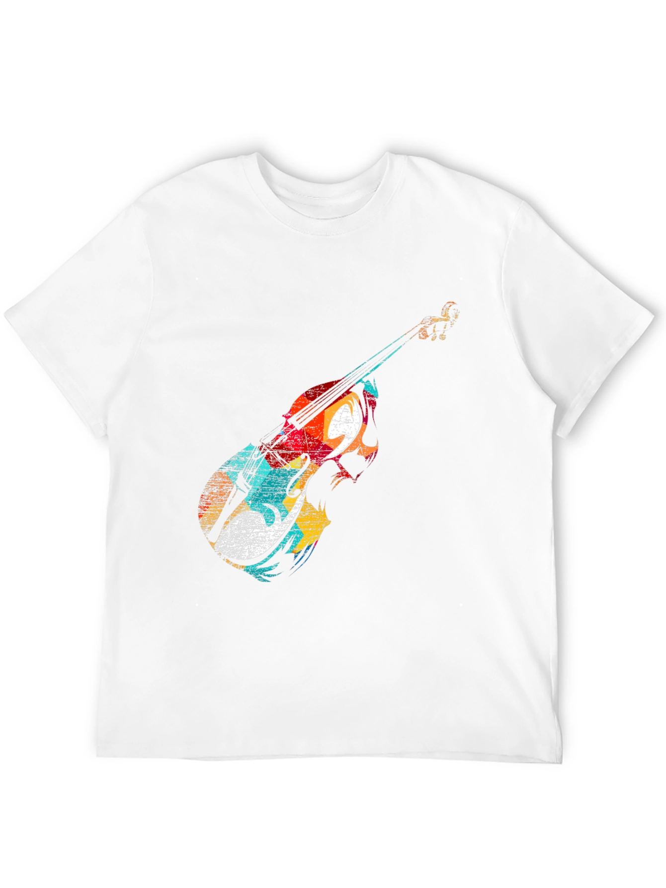 Abstract Violin Graphic Tee - Music Lover Shirt