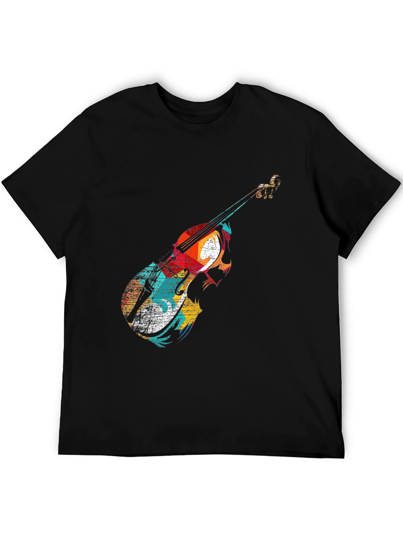 Abstract Violin Graphic Tee - Music Lover Shirt