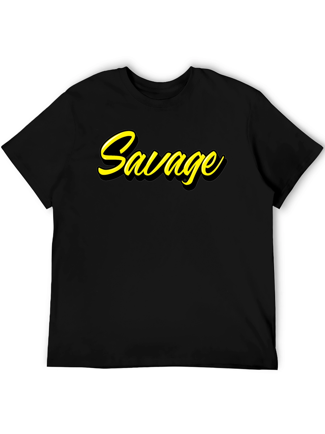 Savage Graphic Tee - Black Cotton T-Shirt