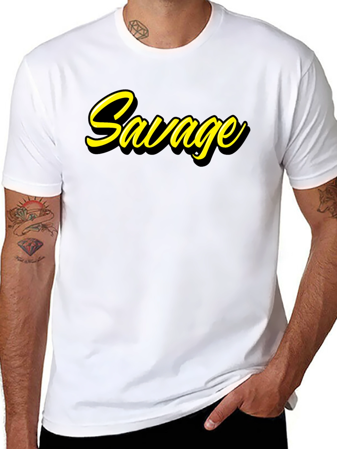 Savage Graphic Tee - Black Cotton T-Shirt
