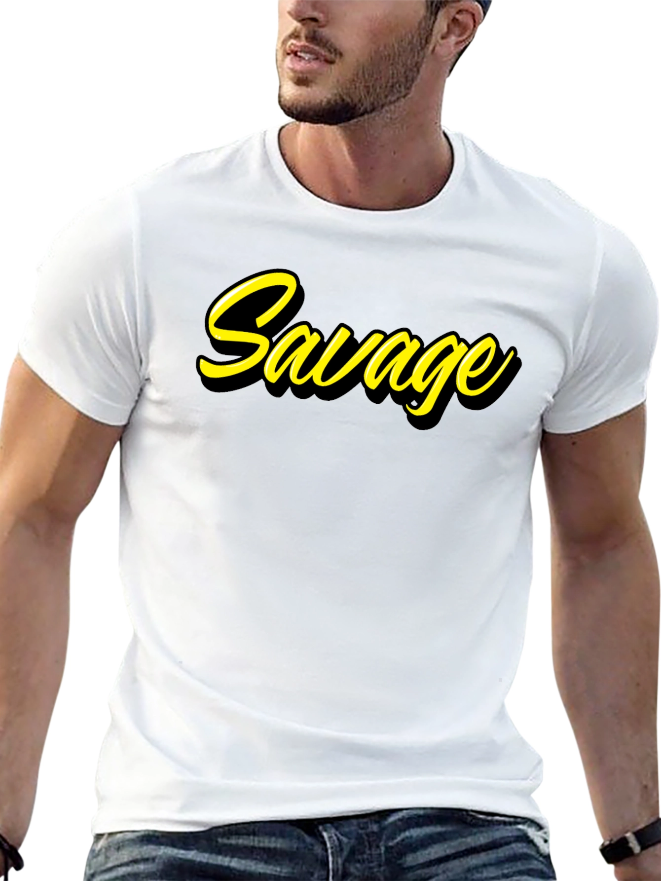 Savage Graphic Tee - Black Cotton T-Shirt
