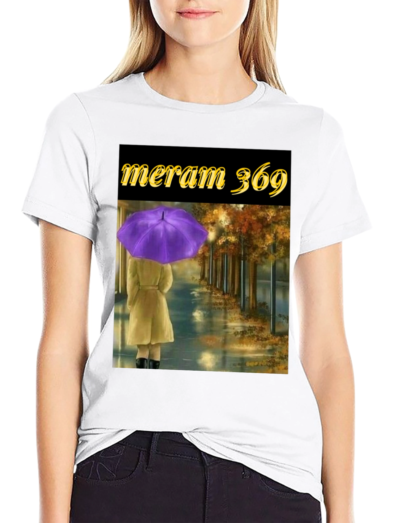 Meram 369 Graphic T-Shirt: Rainy Day Autumn Scene