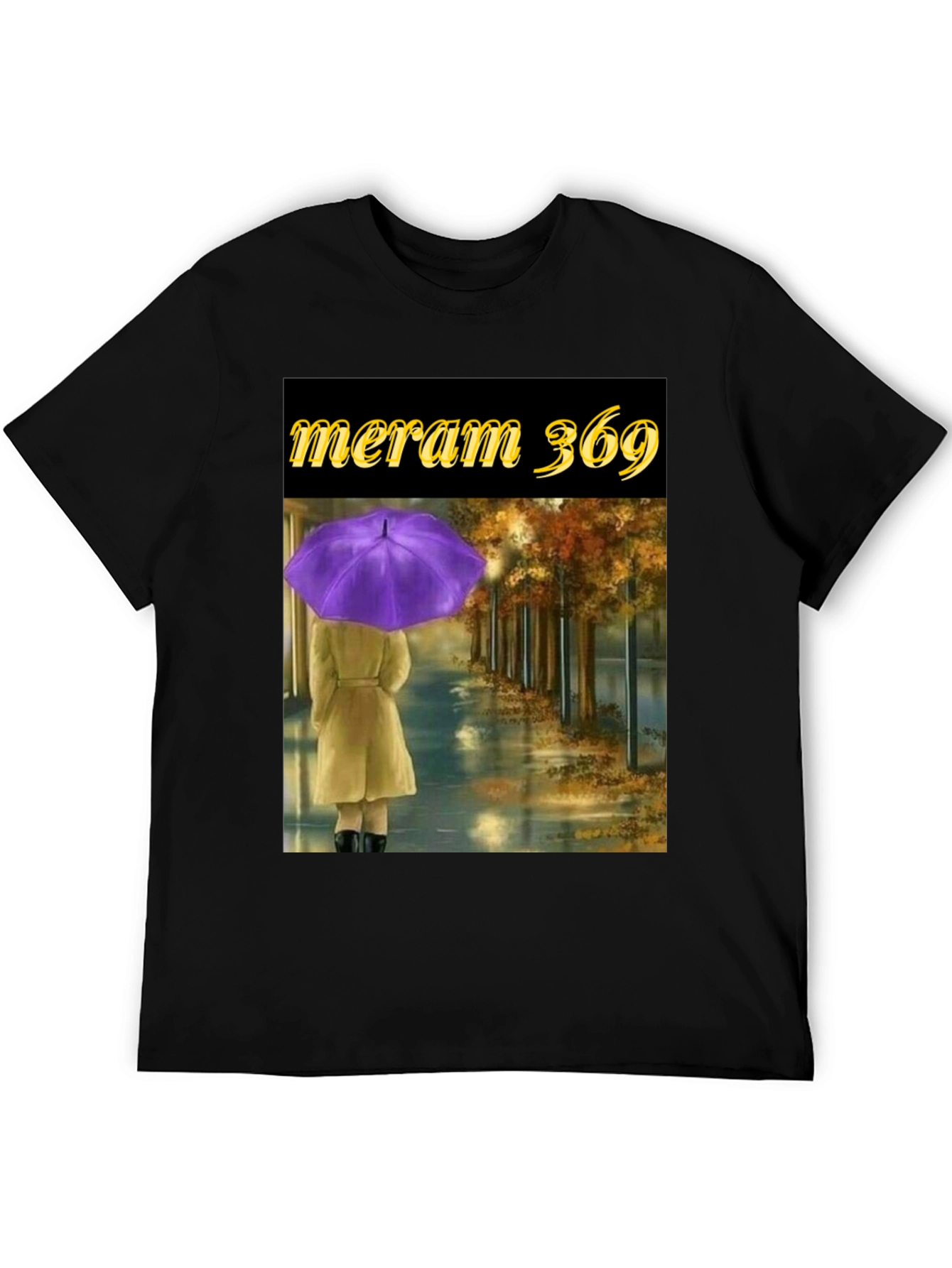 Meram 369 Graphic T-Shirt: Rainy Day Autumn Scene