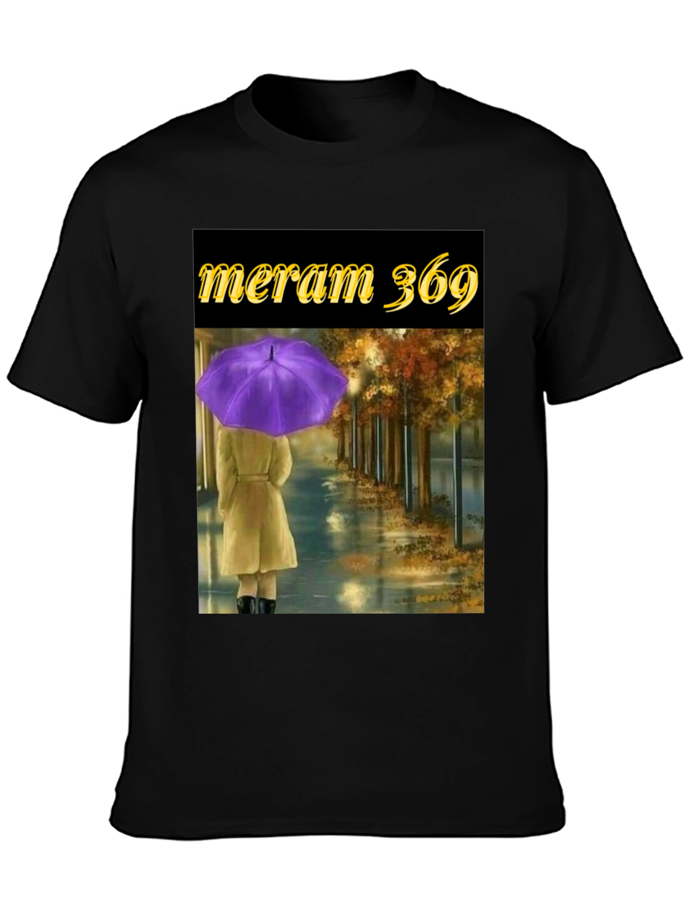 Meram 369 Graphic T-Shirt: Rainy Day Autumn Scene
