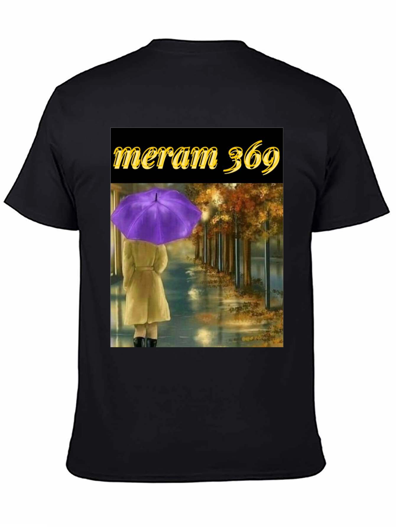 Meram 369 Graphic T-Shirt: Rainy Day Autumn Scene