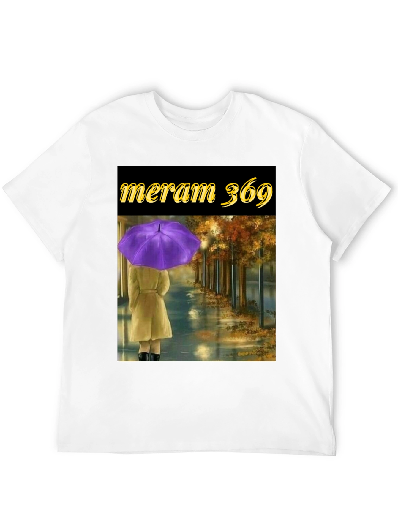 Meram 369 Graphic T-Shirt: Rainy Day Autumn Scene