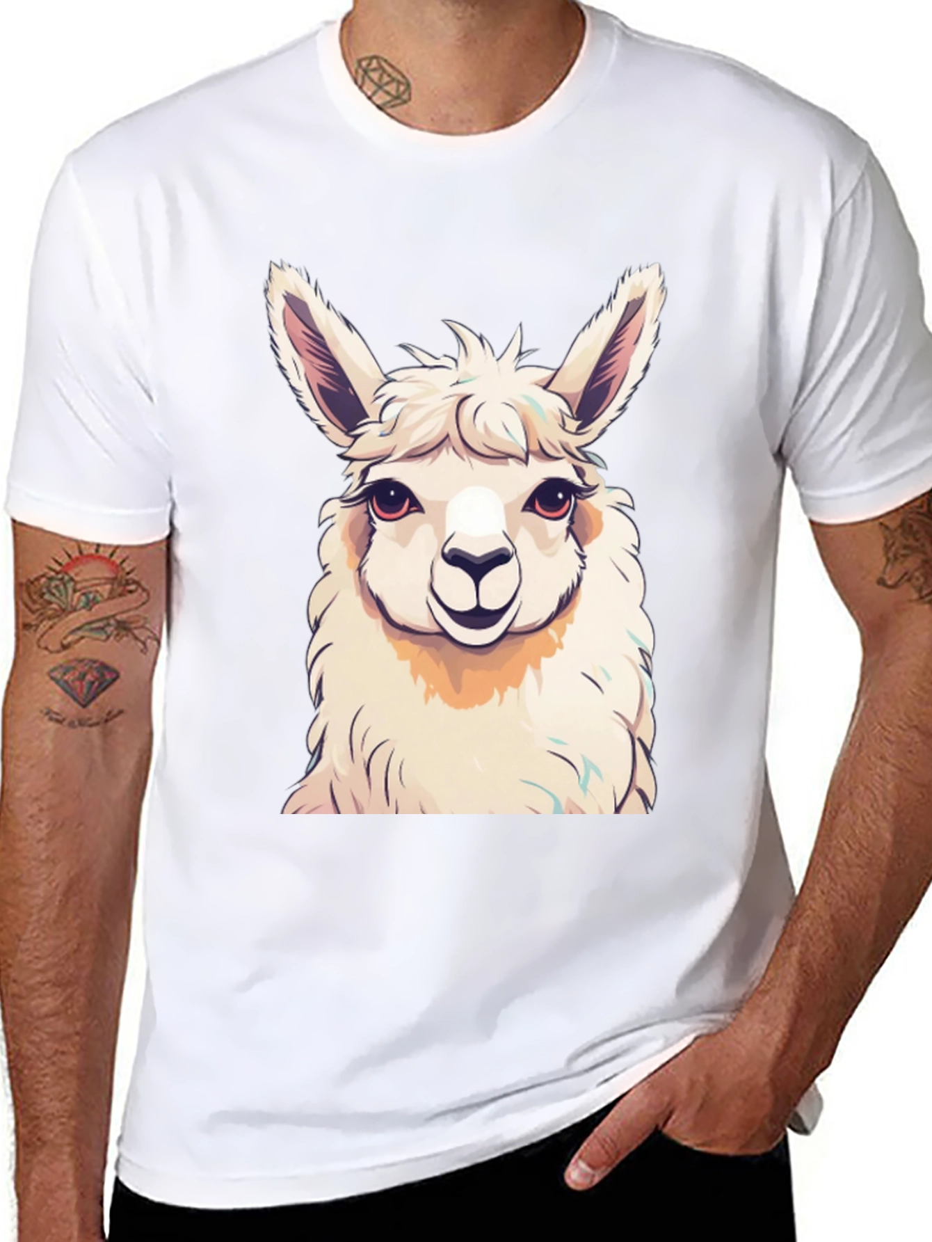 Llama Graphic T-Shirt - Trendy Animal Tee