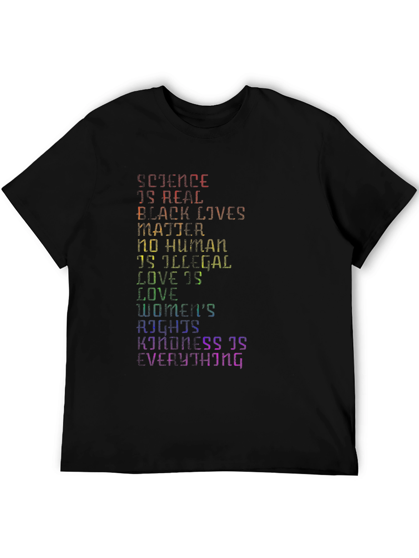 Equality & Kindness Graphic T-Shirt - Black