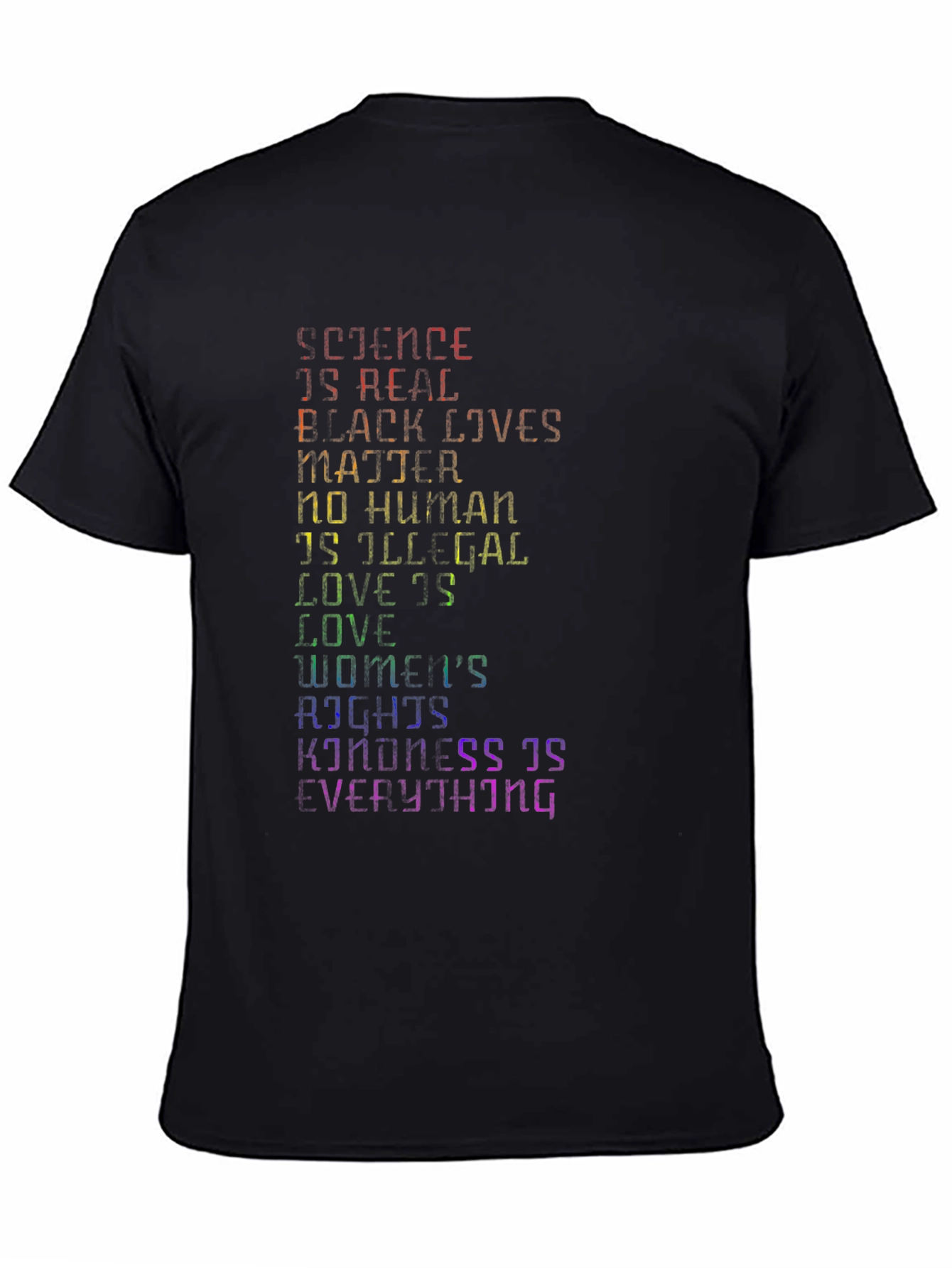 Equality & Kindness Graphic T-Shirt - Black