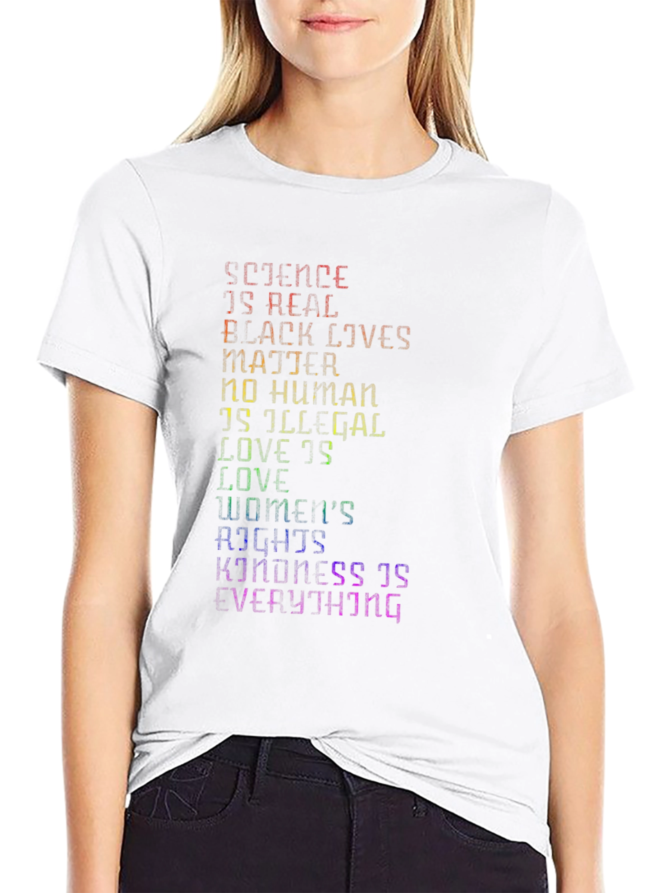 Equality & Kindness Graphic T-Shirt - Black